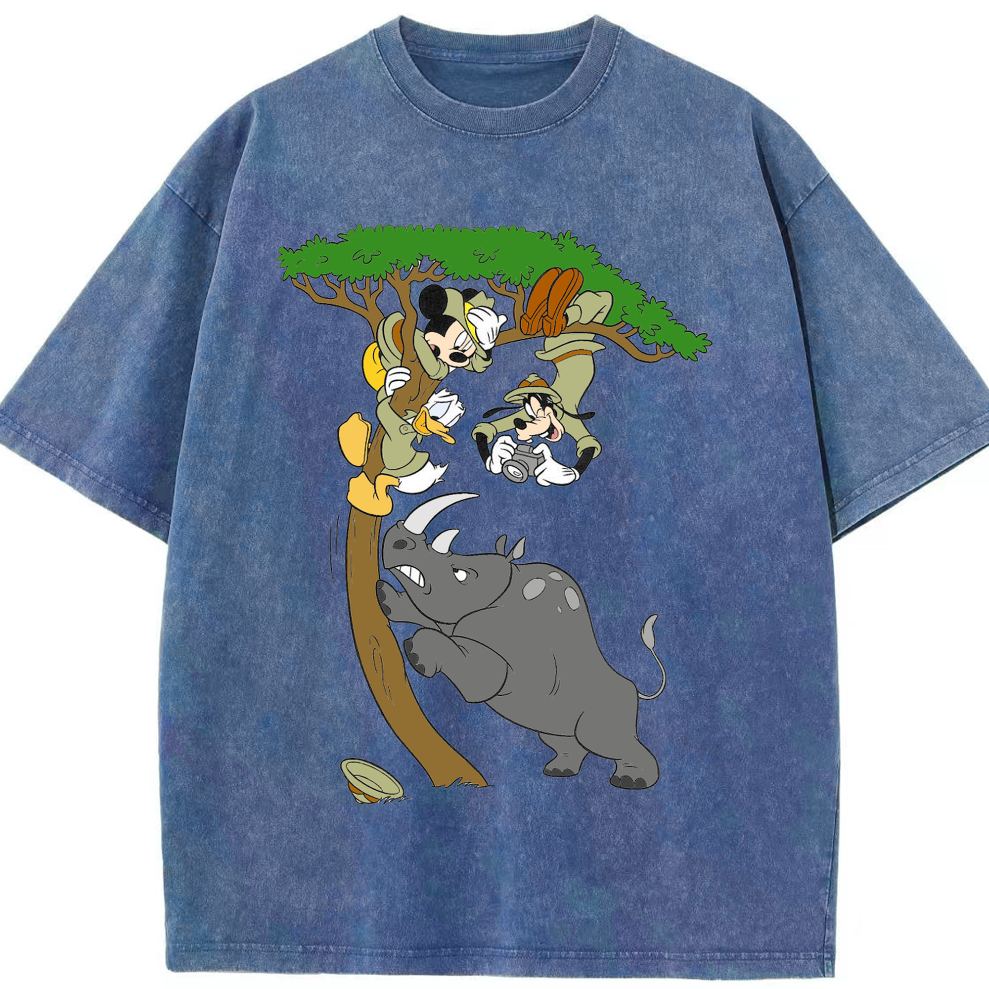 （画像用） ミッキーマウス Mickey Mouse 綿100% ヴィンテージ風 半袖Tシャツ（フロントプリント）