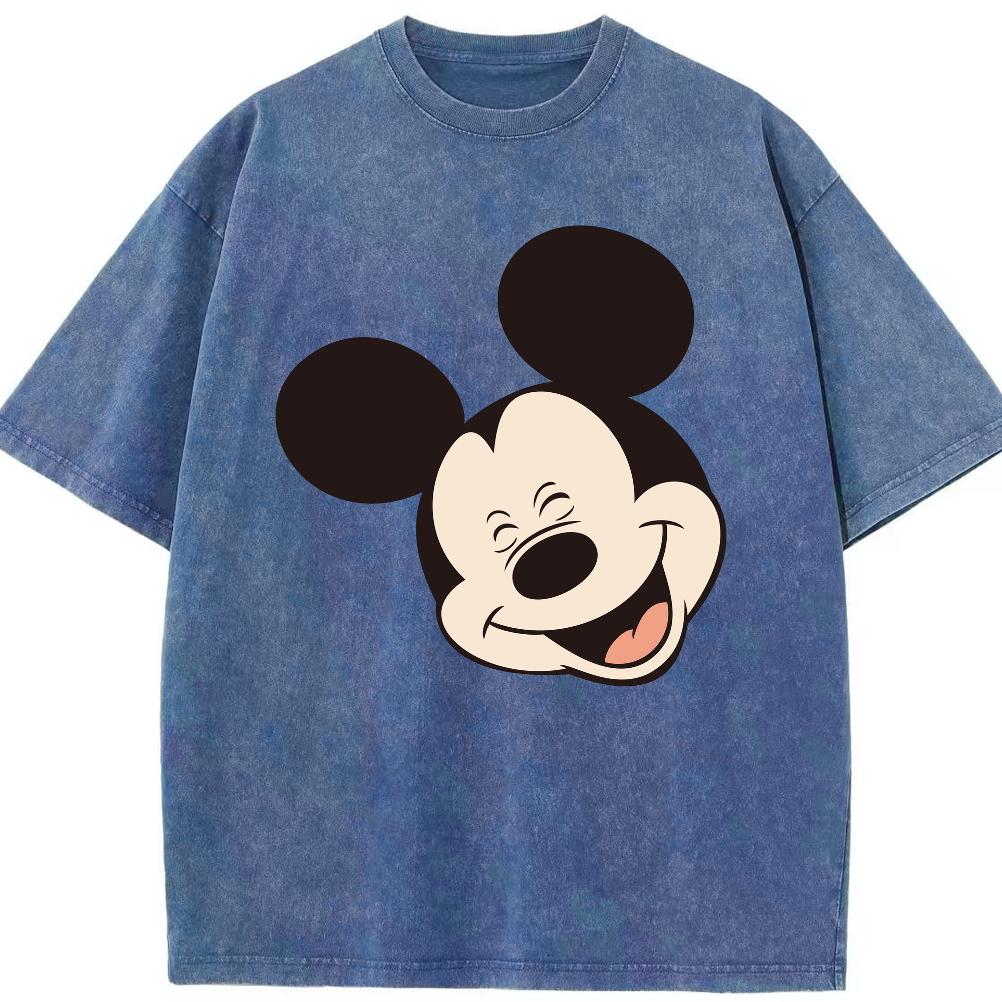 （画像用） ミッキーマウス Mickey Mouse 綿100% ヴィンテージ風 半袖Tシャツ（フロントプリント）