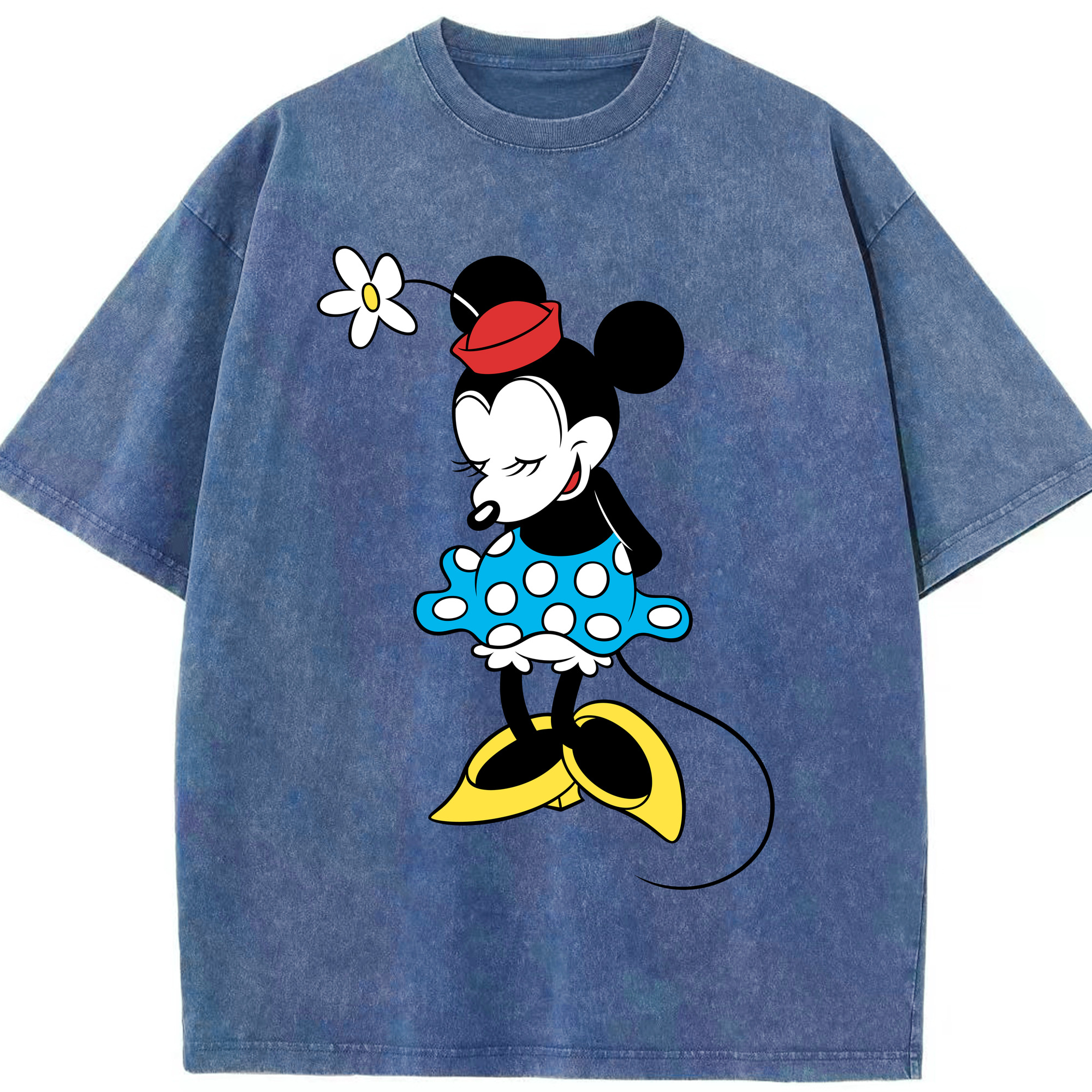 （画像用） ミッキーマウス Mickey Mouse 綿100% ヴィンテージ風 半袖Tシャツ（フロントプリント）