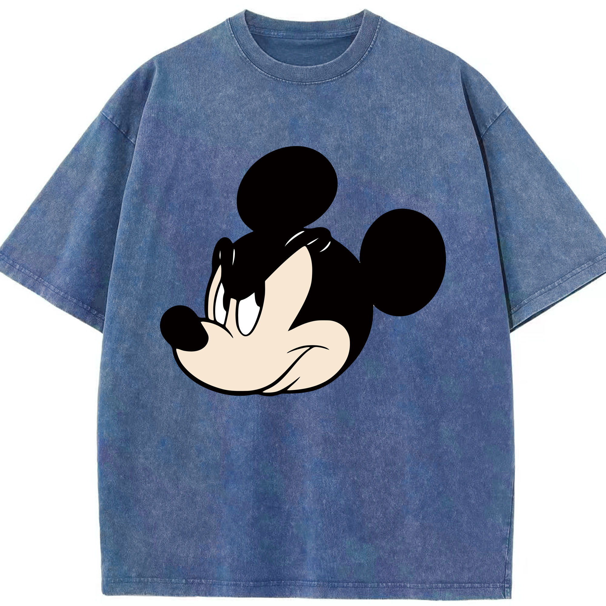 （画像用） ミッキーマウス Mickey Mouse 綿100% ヴィンテージ風 半袖Tシャツ（フロントプリント）