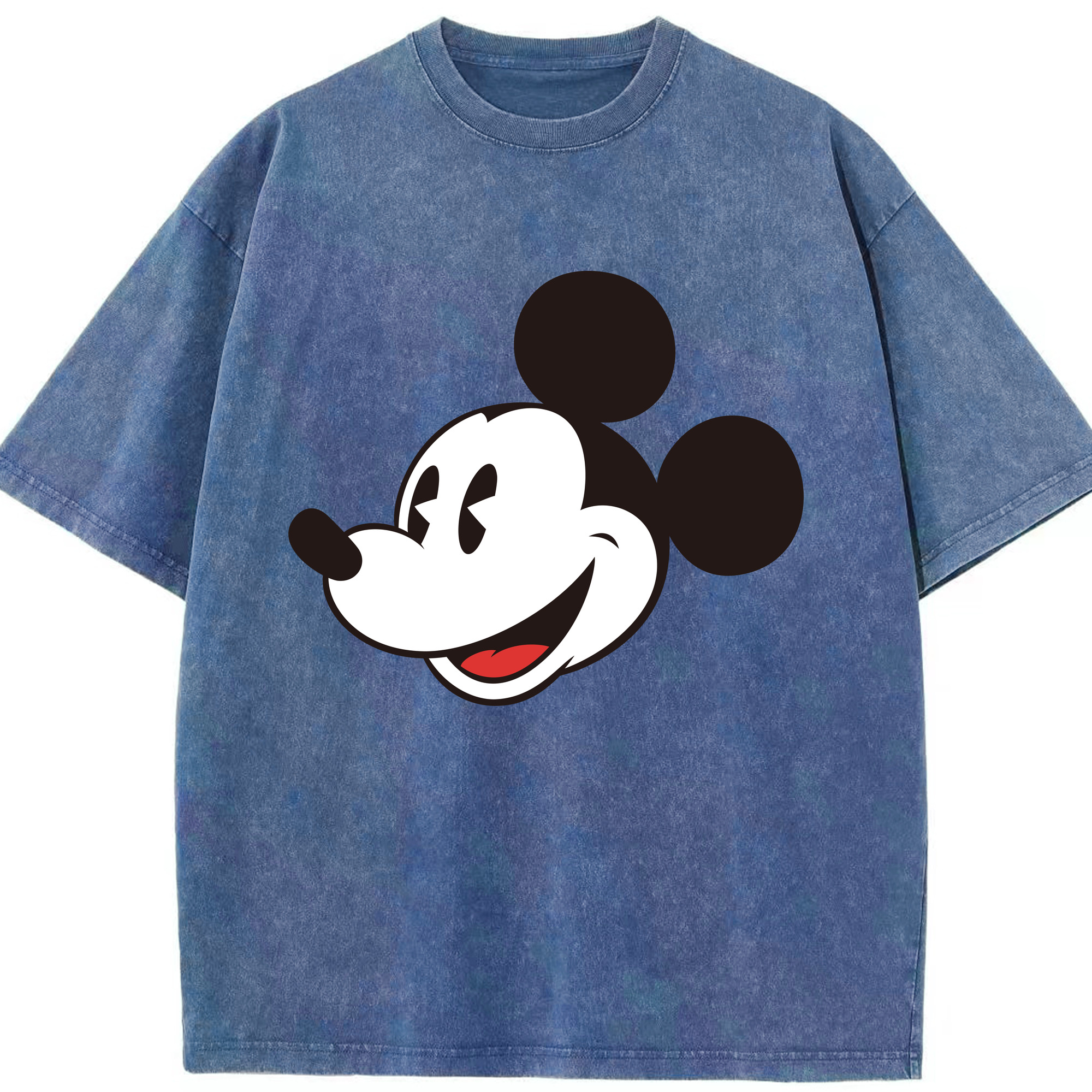 （画像用） ミッキーマウス Mickey Mouse 綿100% ヴィンテージ風 半袖Tシャツ（フロントプリント）