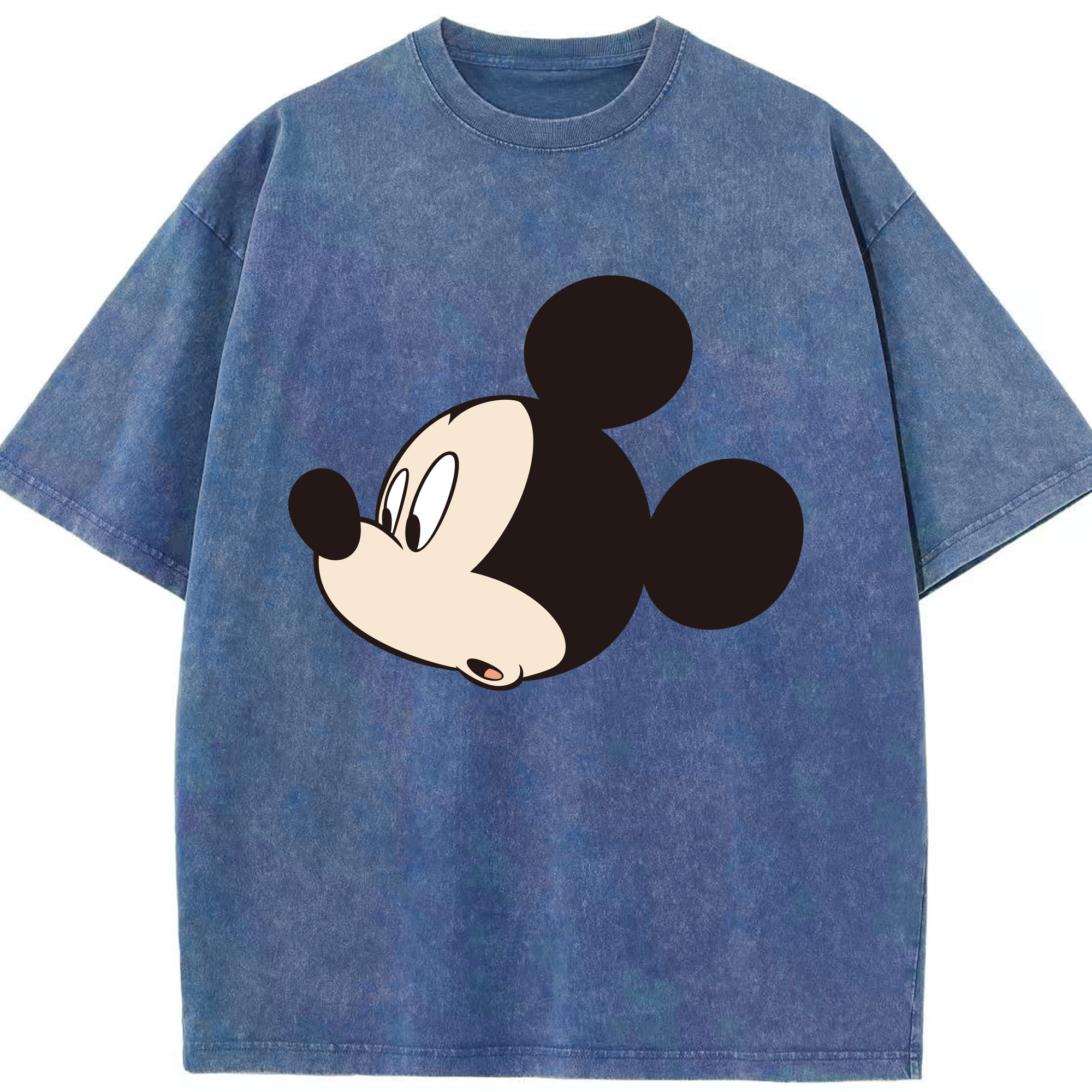 （画像用） ミッキーマウス Mickey Mouse 綿100% ヴィンテージ風 半袖Tシャツ（フロントプリント）