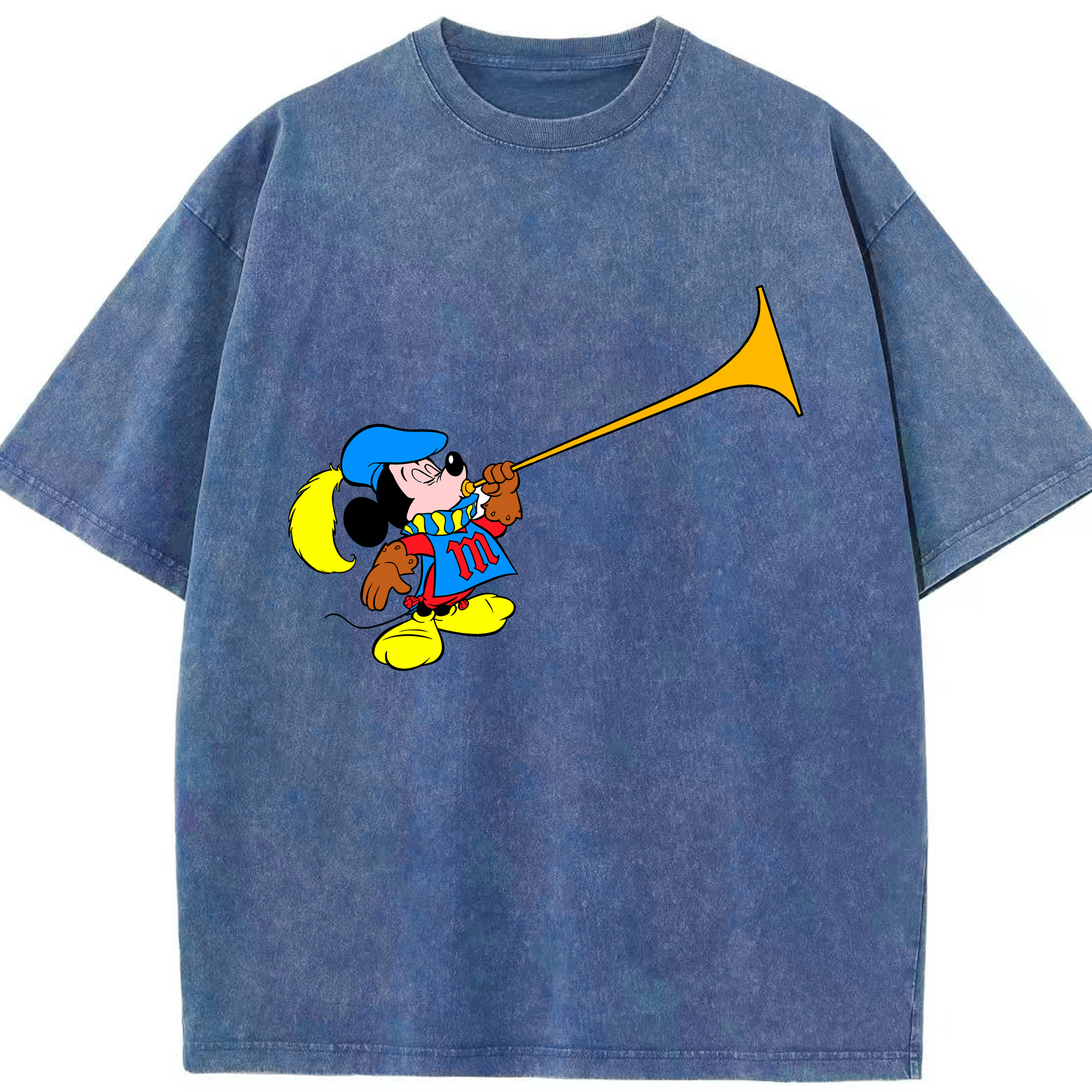 （画像用） ミッキーマウス Mickey Mouse 綿100% ヴィンテージ風 半袖Tシャツ（フロントプリント）