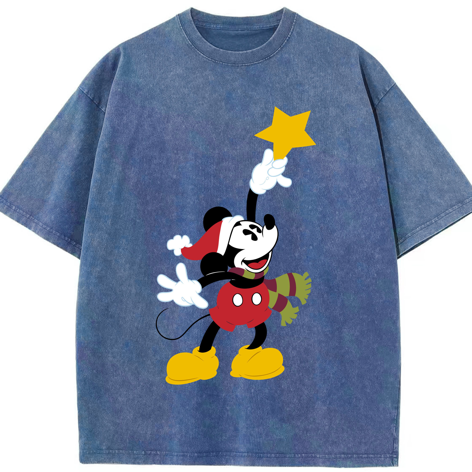 （画像用） ミッキーマウス Mickey Mouse 綿100% ヴィンテージ風 半袖Tシャツ（フロントプリント）