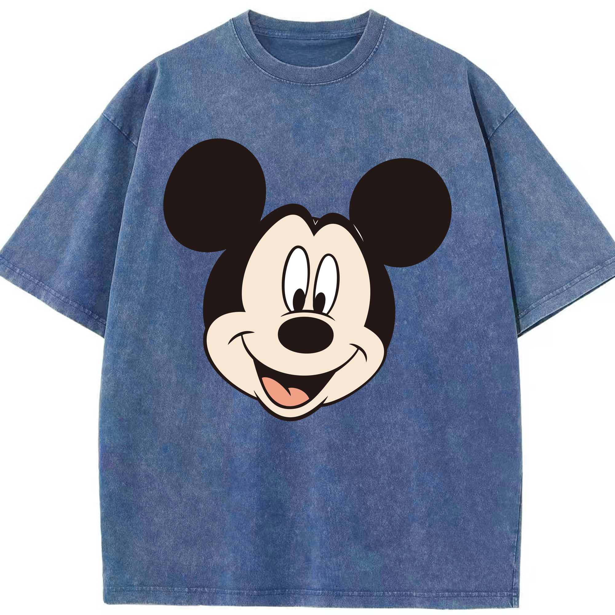 （画像用） ミッキーマウス Mickey Mouse 綿100% ヴィンテージ風 半袖Tシャツ（フロントプリント）