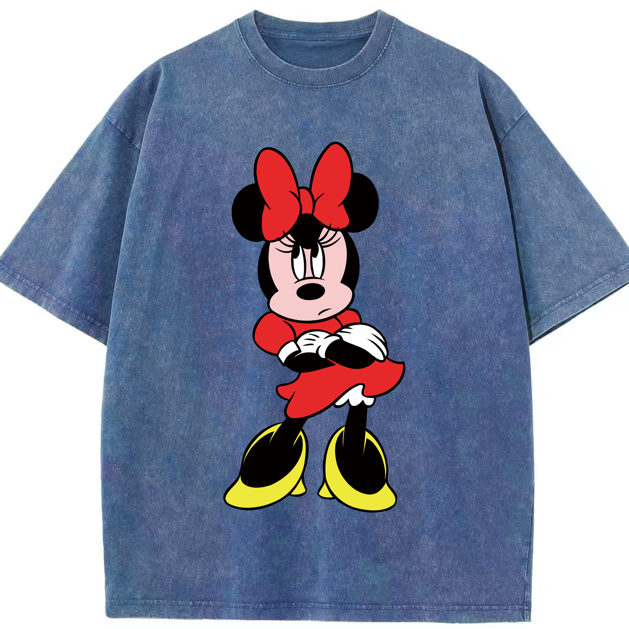 （画像用） ミッキーマウス Mickey Mouse 綿100% ヴィンテージ風 半袖Tシャツ（フロントプリント）