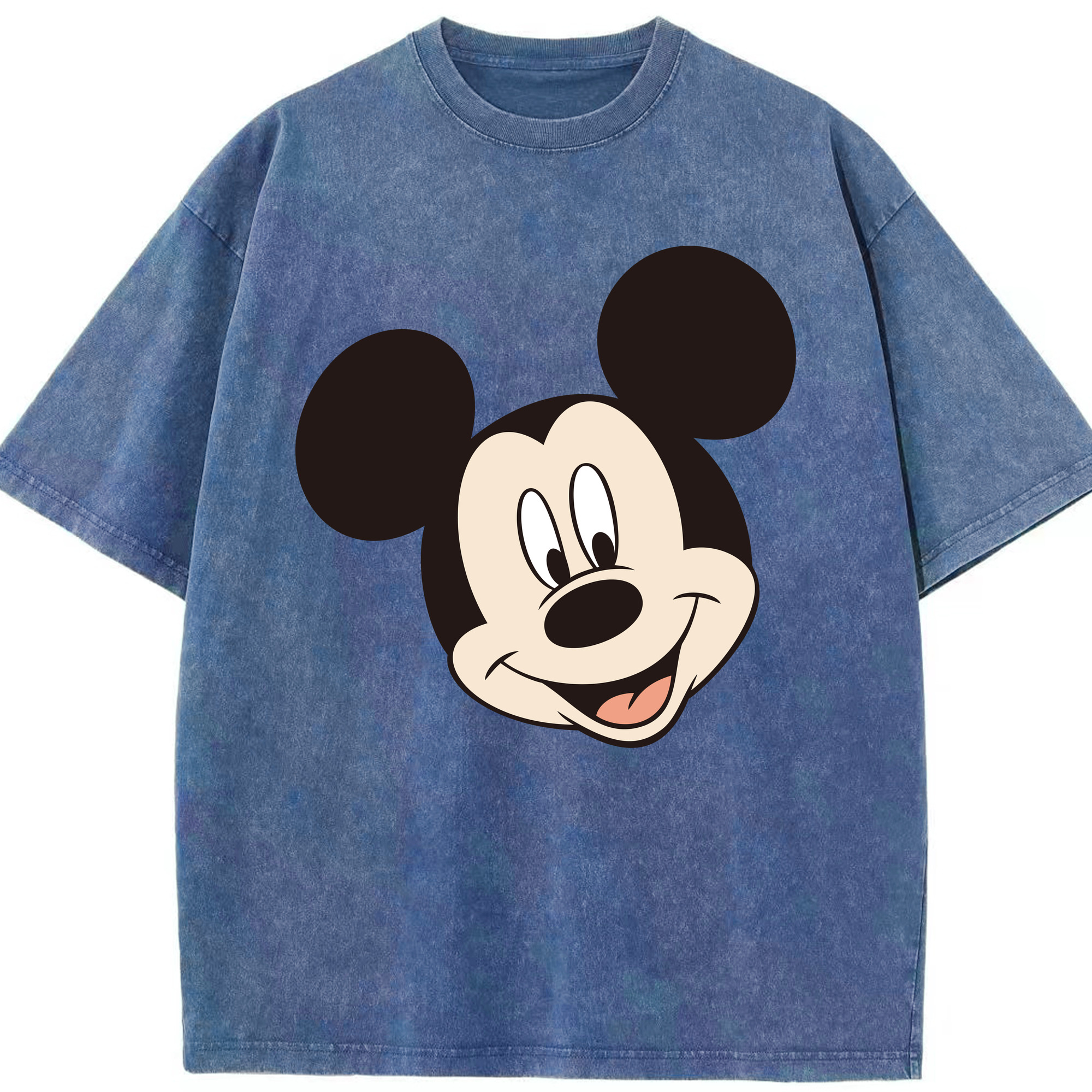 （画像用） ミッキーマウス Mickey Mouse 綿100% ヴィンテージ風 半袖Tシャツ（フロントプリント）
