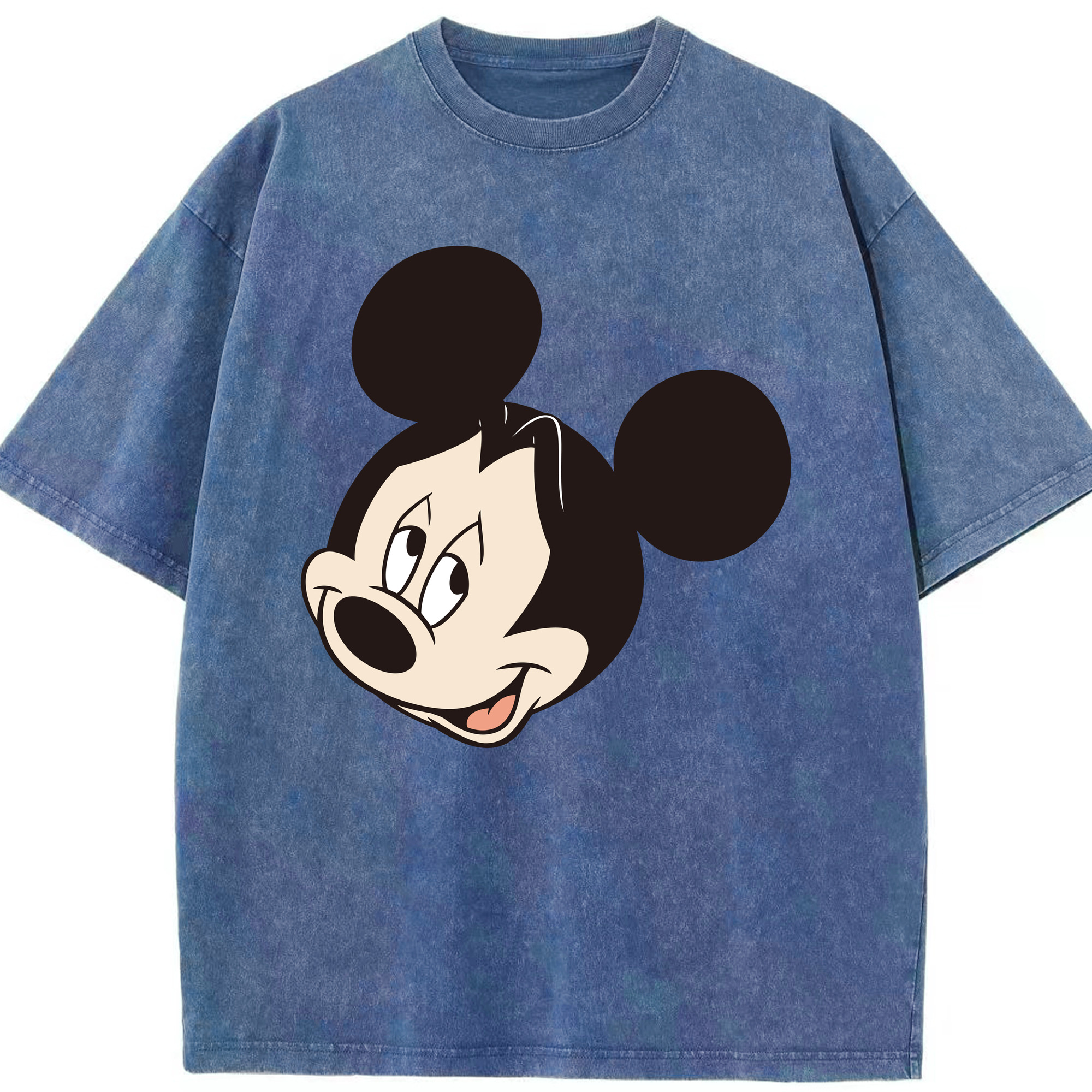 （画像用） ミッキーマウス Mickey Mouse 綿100% ヴィンテージ風 半袖Tシャツ（フロントプリント）