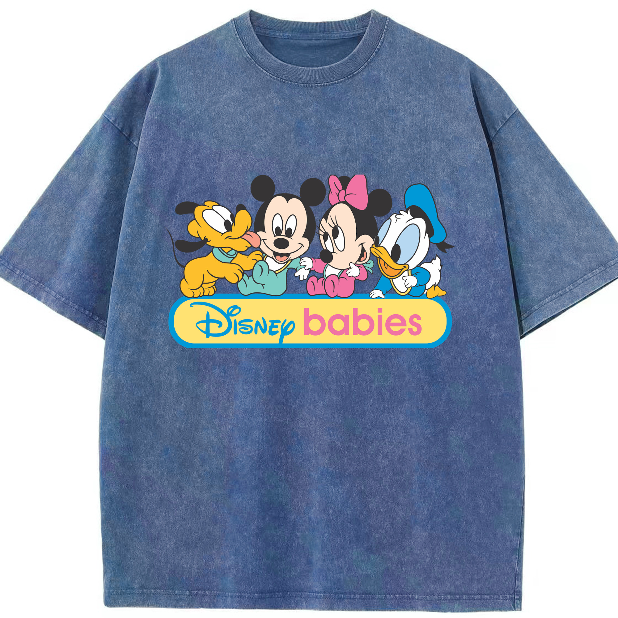 （画像用） ミッキーマウス Mickey Mouse 綿100% ヴィンテージ風 半袖Tシャツ（フロントプリント）
