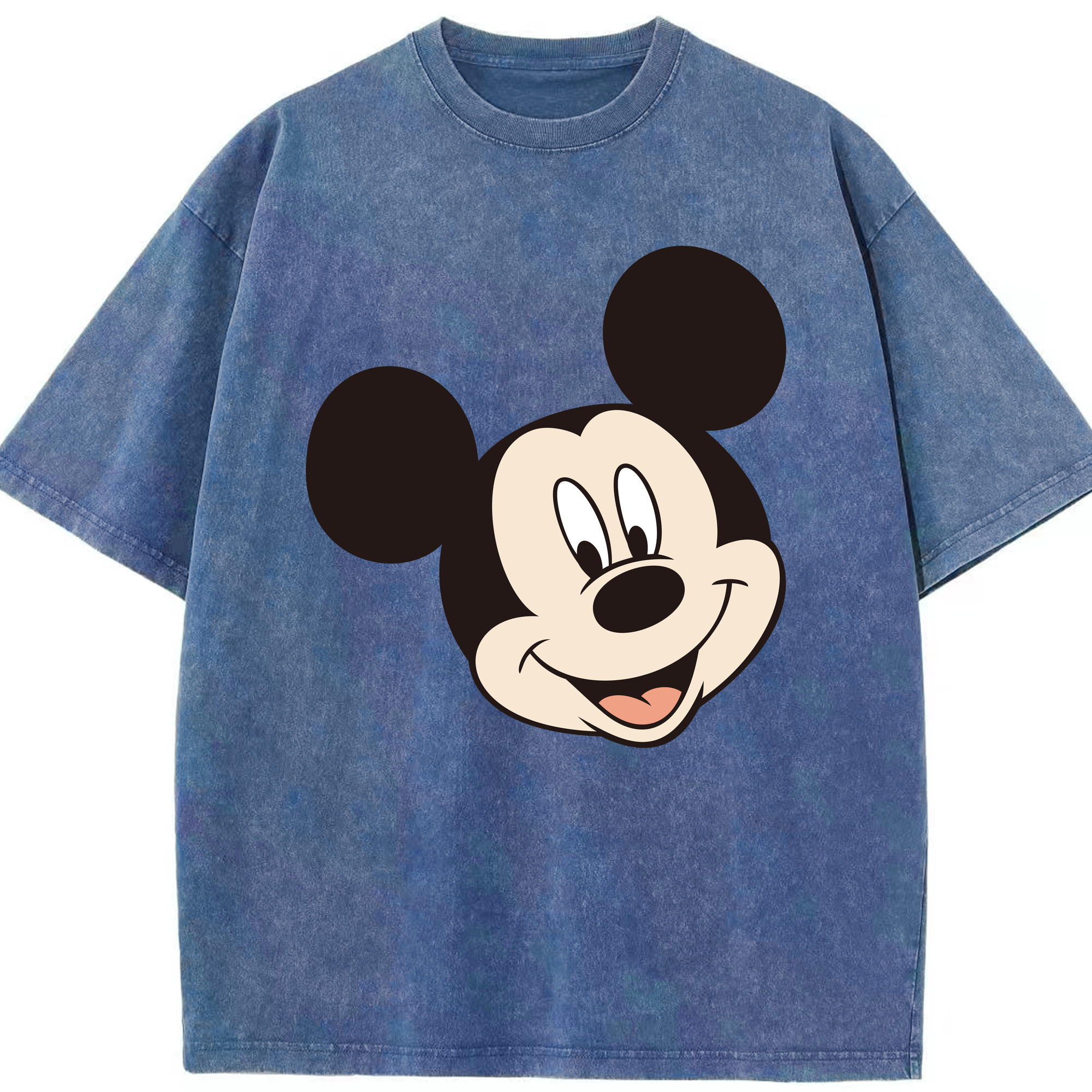（画像用） ミッキーマウス Mickey Mouse 綿100% ヴィンテージ風 半袖Tシャツ（フロントプリント）