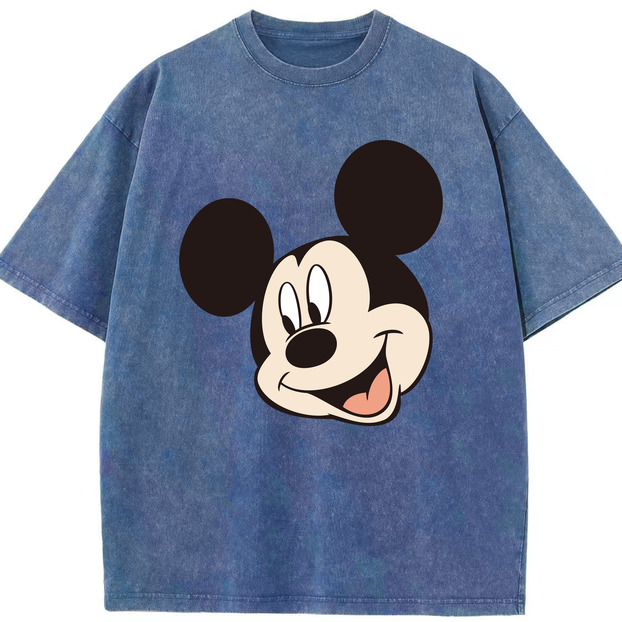 （画像用） ミッキーマウス Mickey Mouse 綿100% ヴィンテージ風 半袖Tシャツ（フロントプリント）