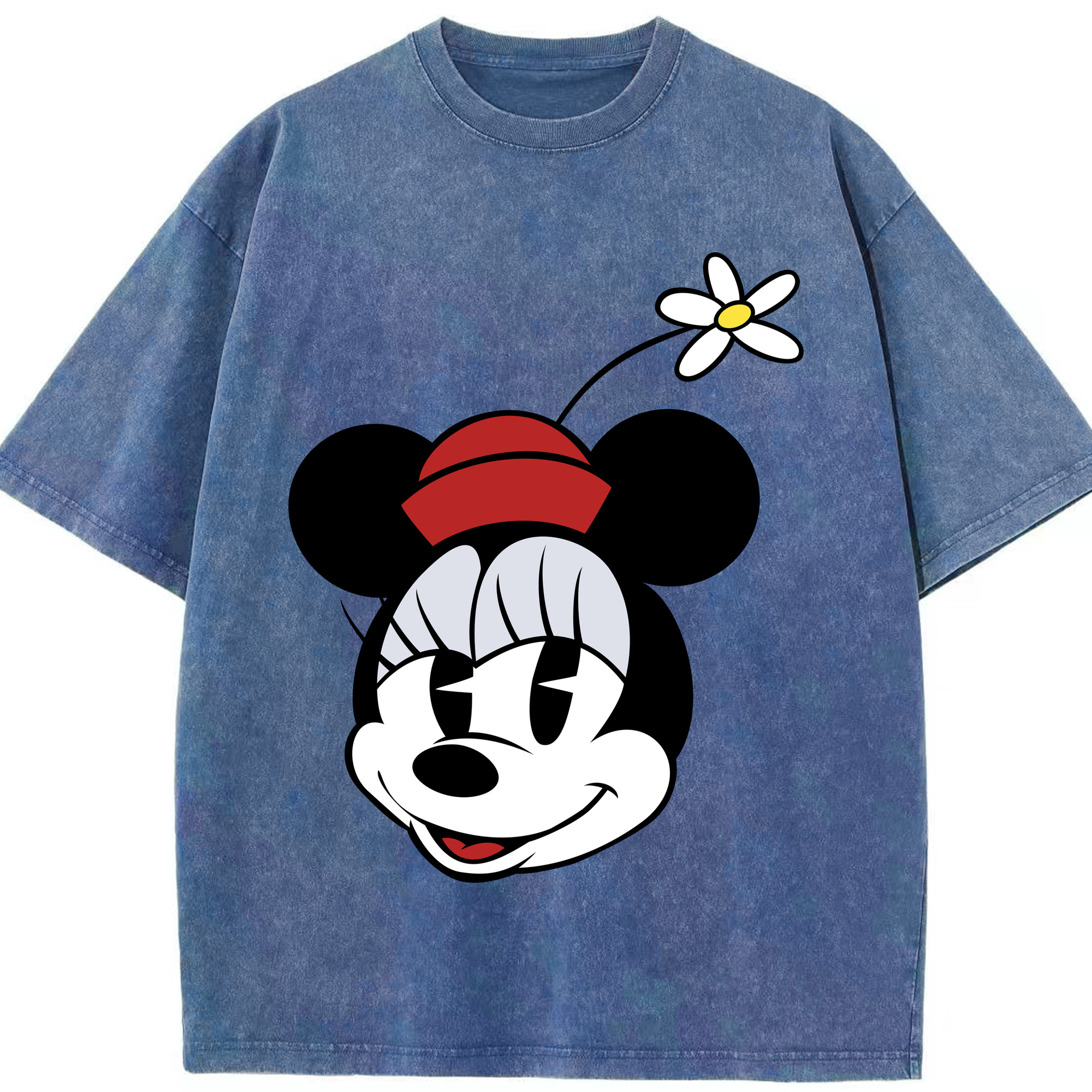 （画像用） ミッキーマウス Mickey Mouse 綿100% ヴィンテージ風 半袖Tシャツ（フロントプリント）