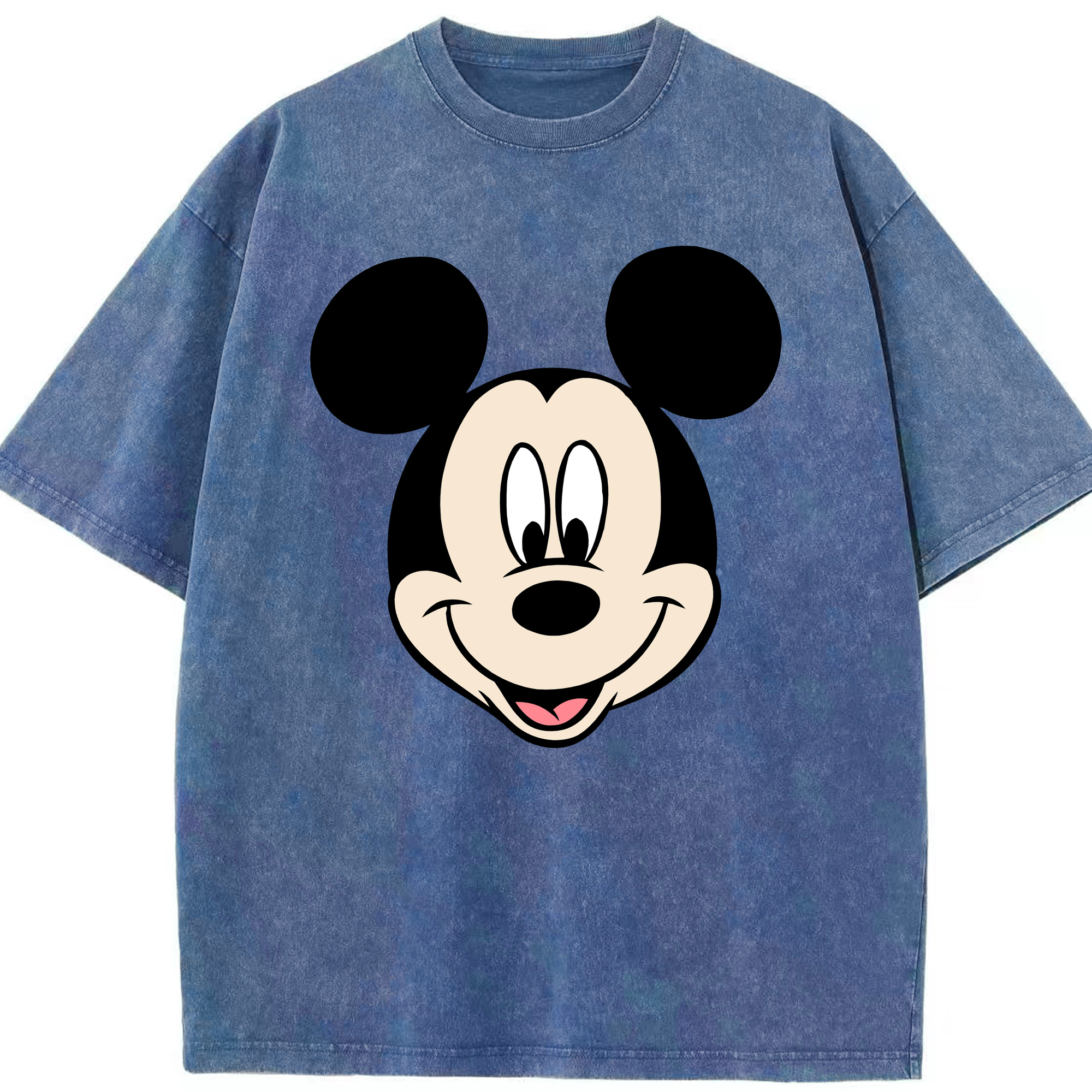 （画像用） ミッキーマウス Mickey Mouse 綿100% ヴィンテージ風 半袖Tシャツ（フロントプリント）