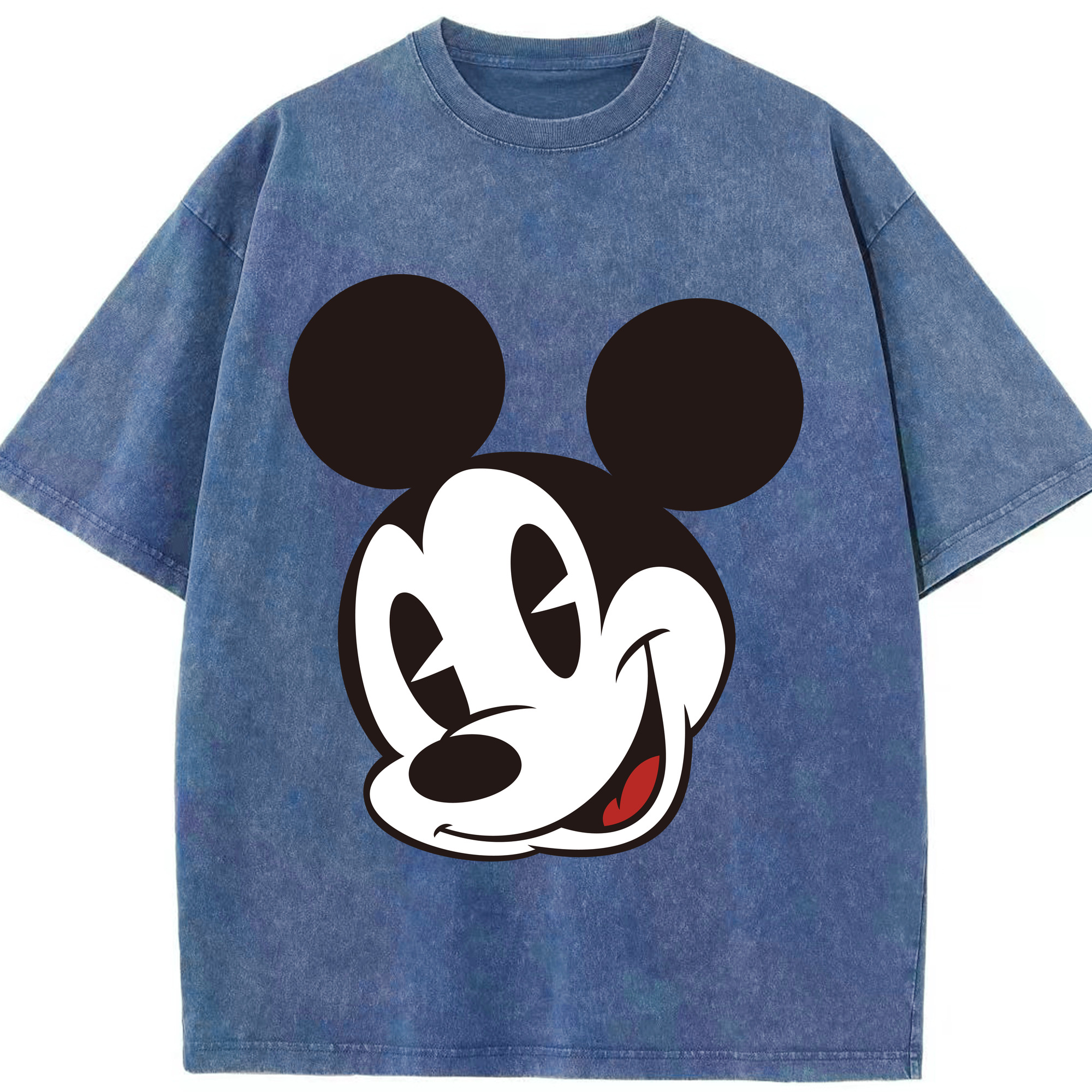 （画像用） ミッキーマウス Mickey Mouse 綿100% ヴィンテージ風 半袖Tシャツ（フロントプリント）