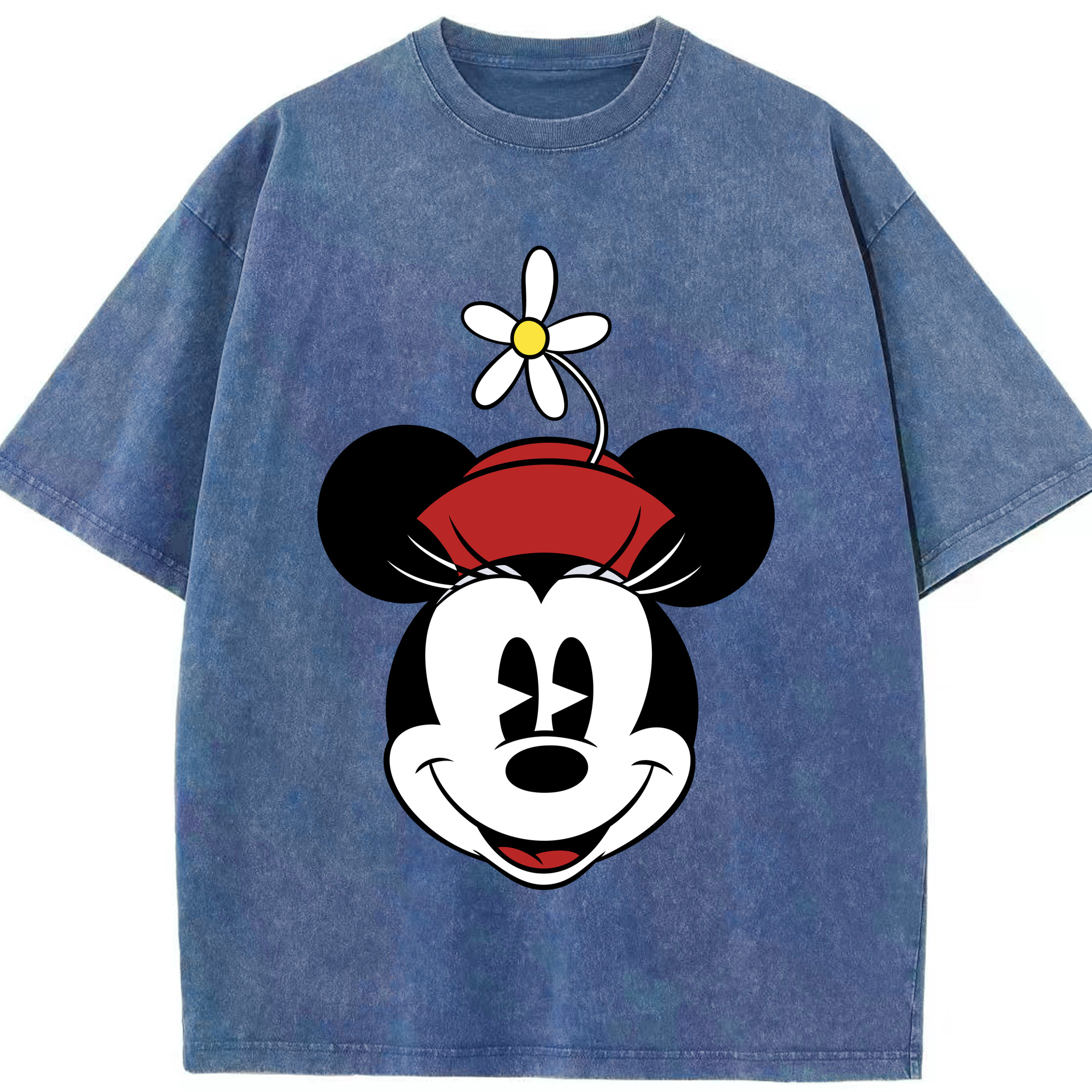 （画像用） ミッキーマウス Mickey Mouse 綿100% ヴィンテージ風 半袖Tシャツ（フロントプリント）