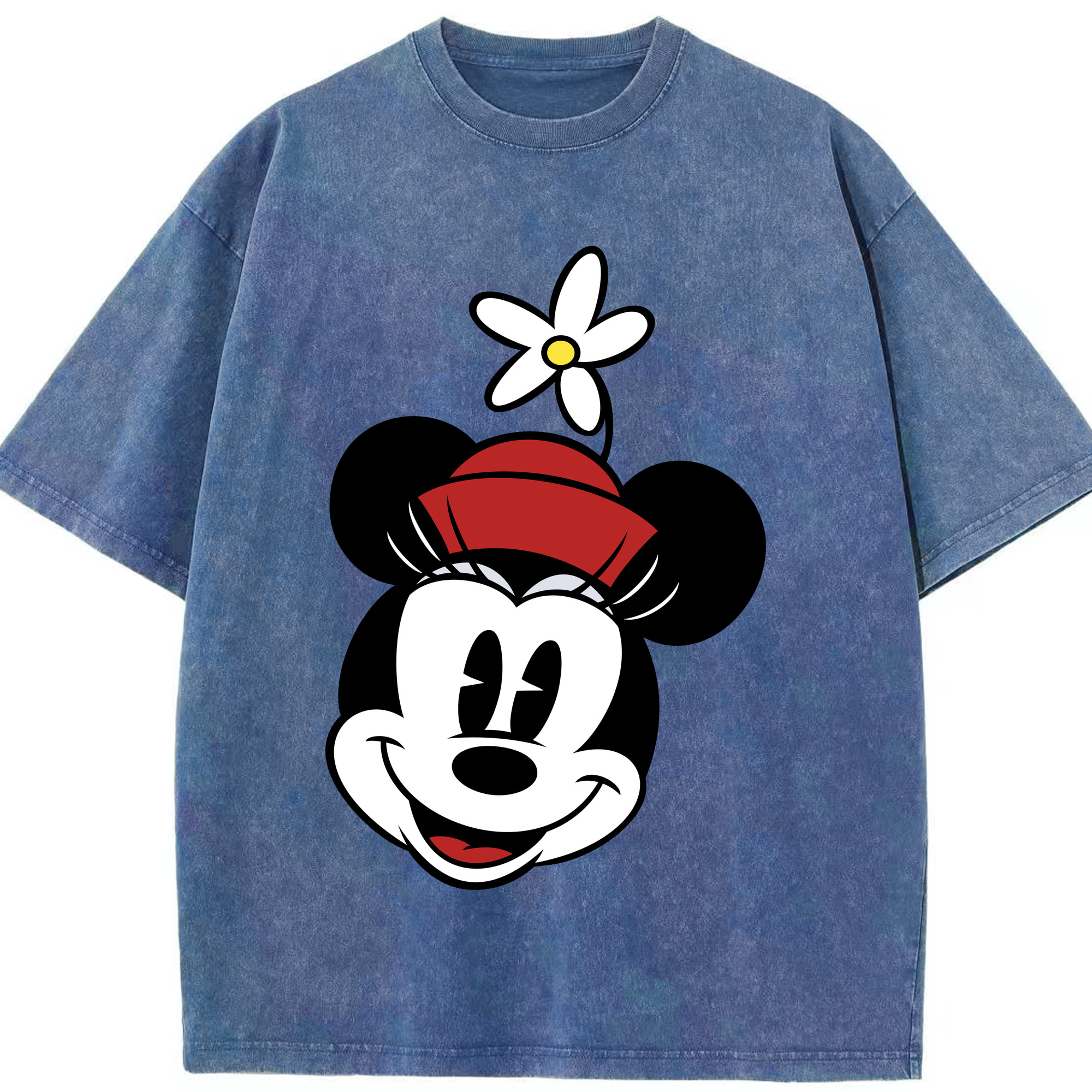 （画像用） ミッキーマウス Mickey Mouse 綿100% ヴィンテージ風 半袖Tシャツ（フロントプリント）