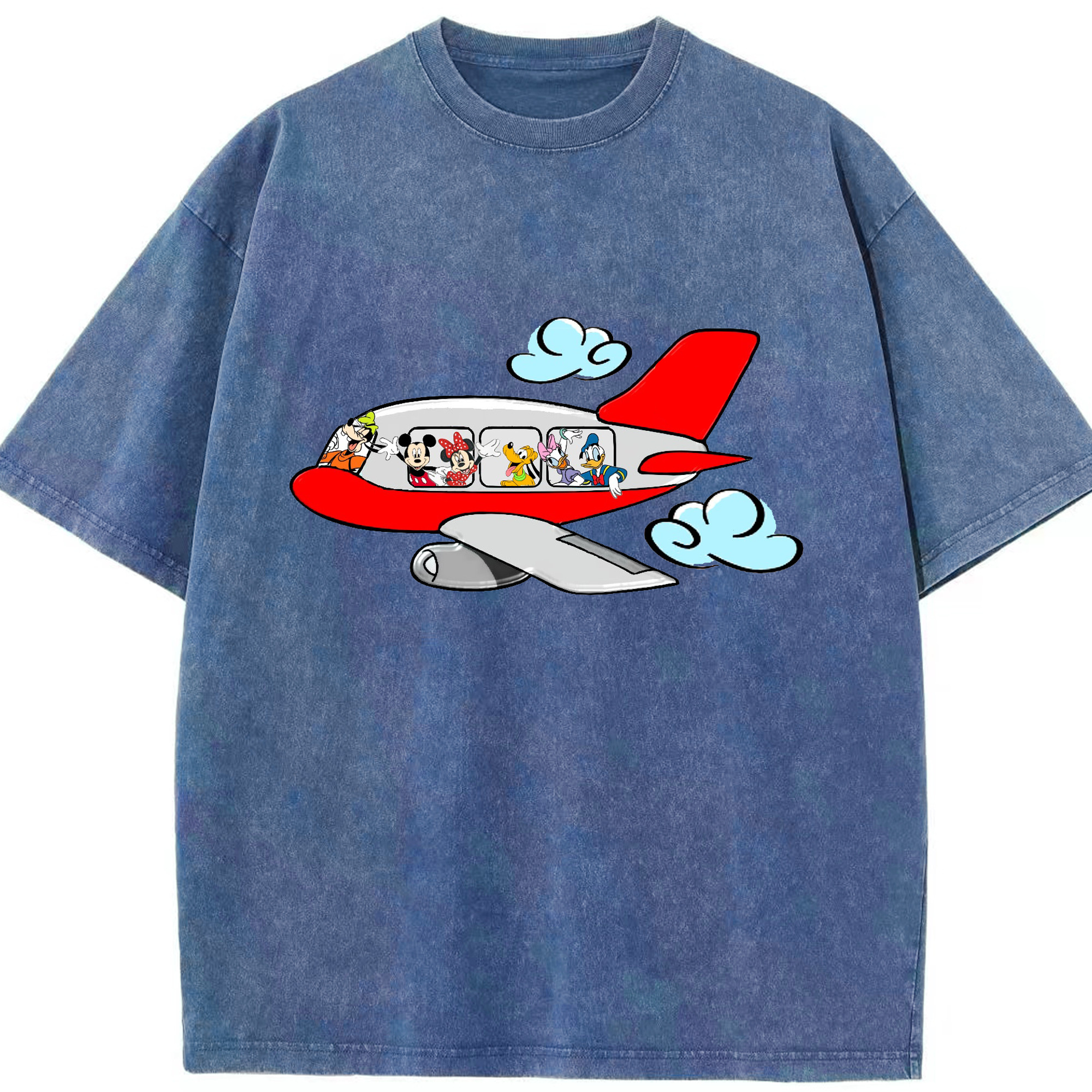 （画像用） ミッキーマウス Mickey Mouse 綿100% ヴィンテージ風 半袖Tシャツ（フロントプリント）
