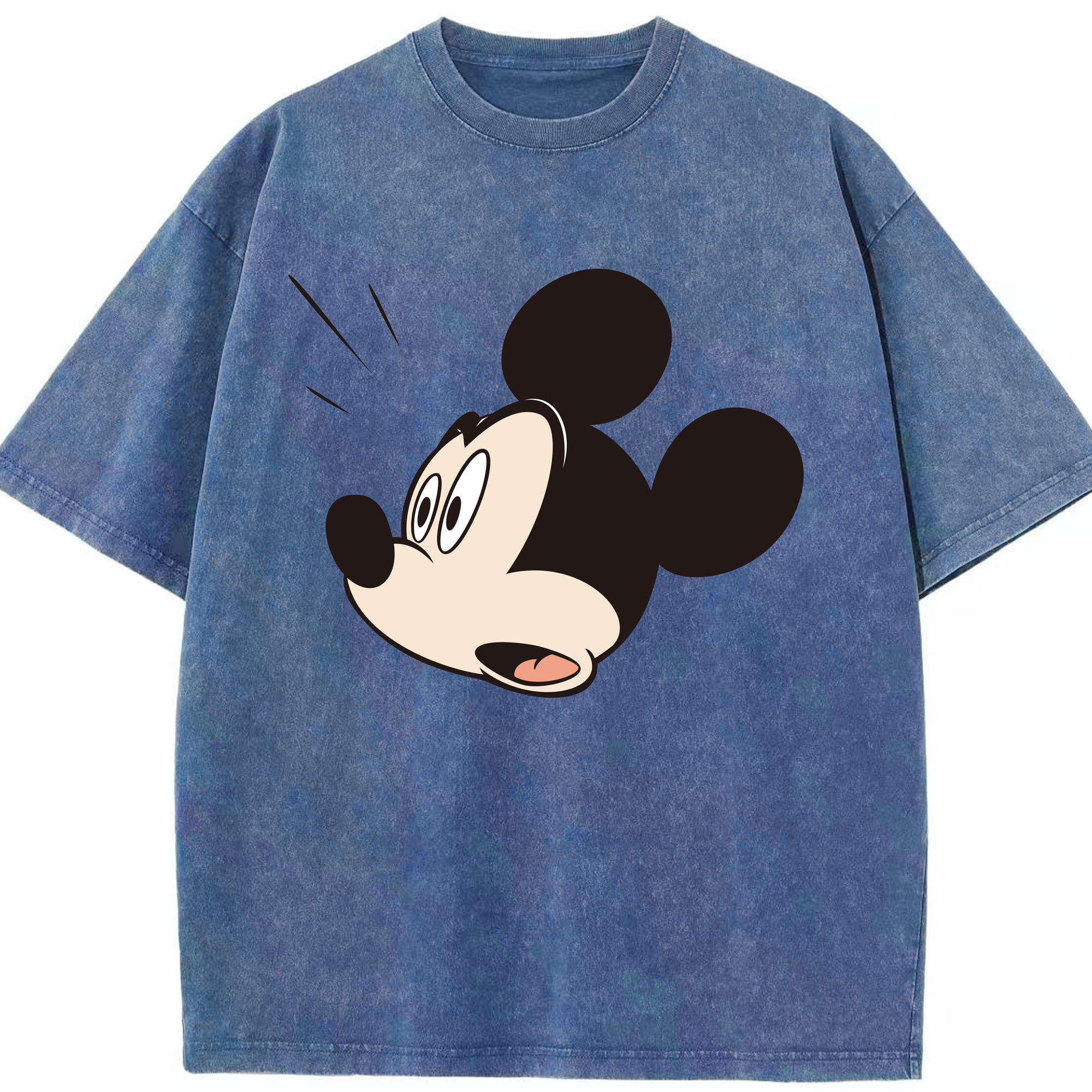 （画像用） ミッキーマウス Mickey Mouse 綿100% ヴィンテージ風 半袖Tシャツ（フロントプリント）