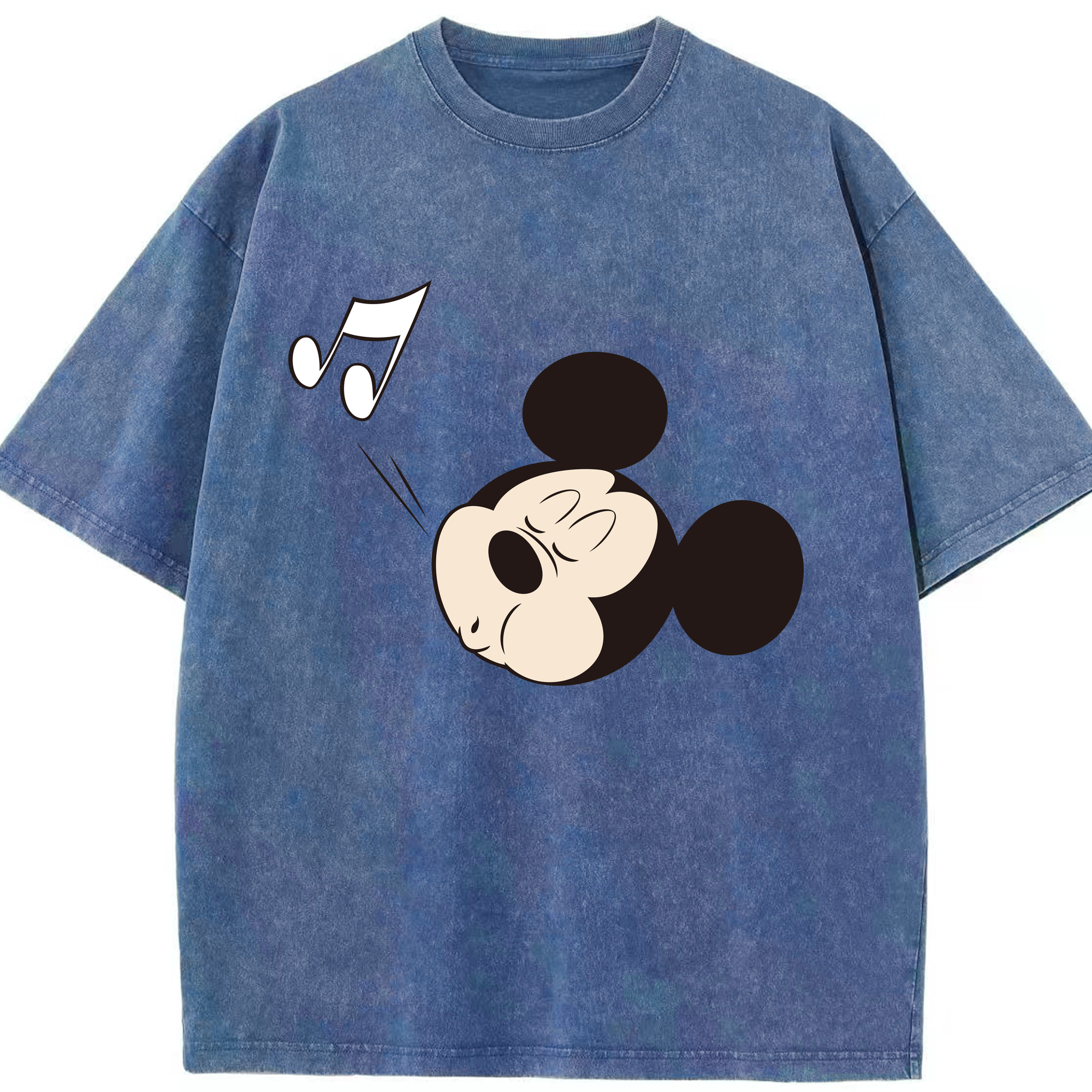 （画像用） ミッキーマウス Mickey Mouse 綿100% ヴィンテージ風 半袖Tシャツ（フロントプリント）