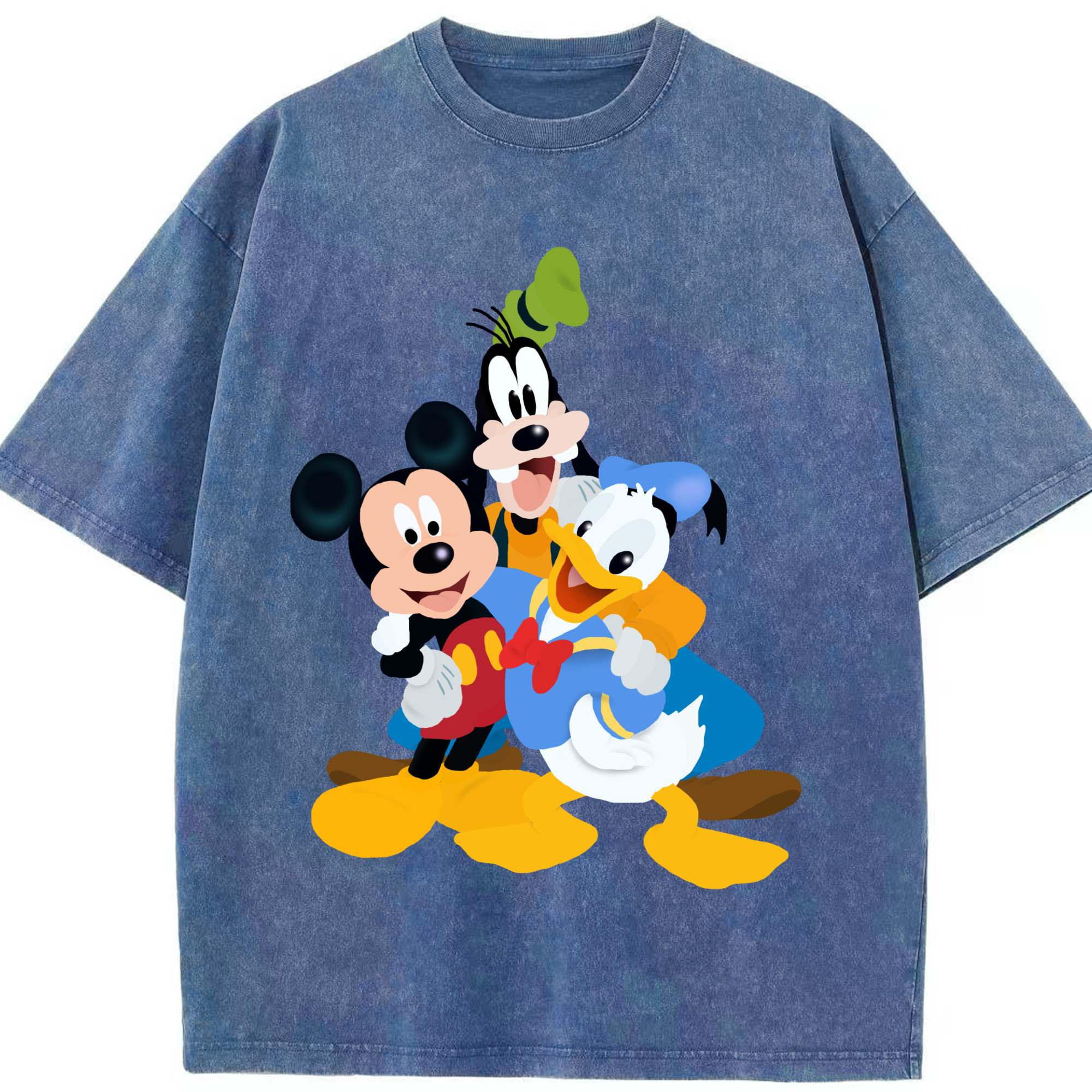 （画像用） ミッキーマウス Mickey Mouse 綿100% ヴィンテージ風 半袖Tシャツ（フロントプリント）