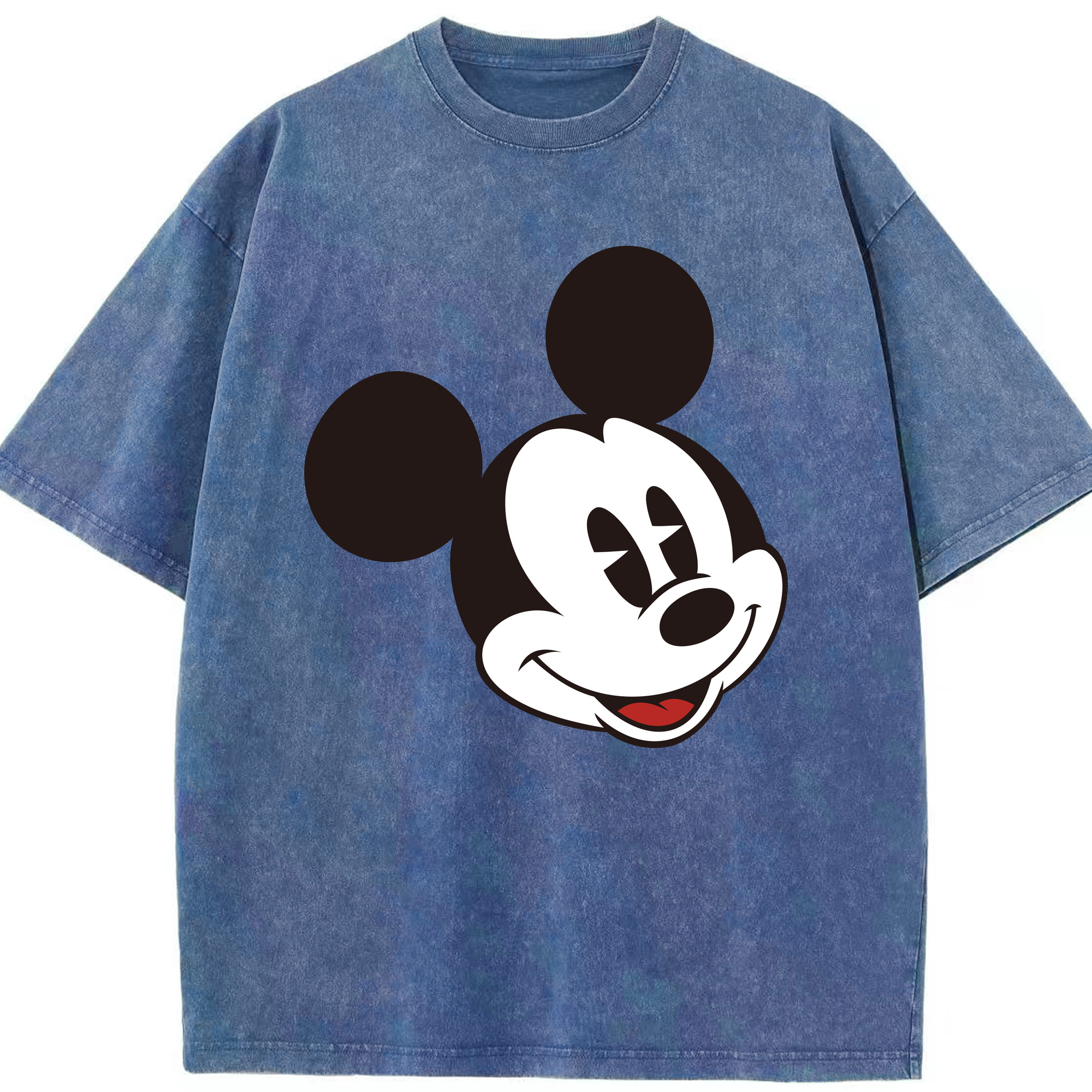 （画像用） ミッキーマウス Mickey Mouse 綿100% ヴィンテージ風 半袖Tシャツ（フロントプリント）