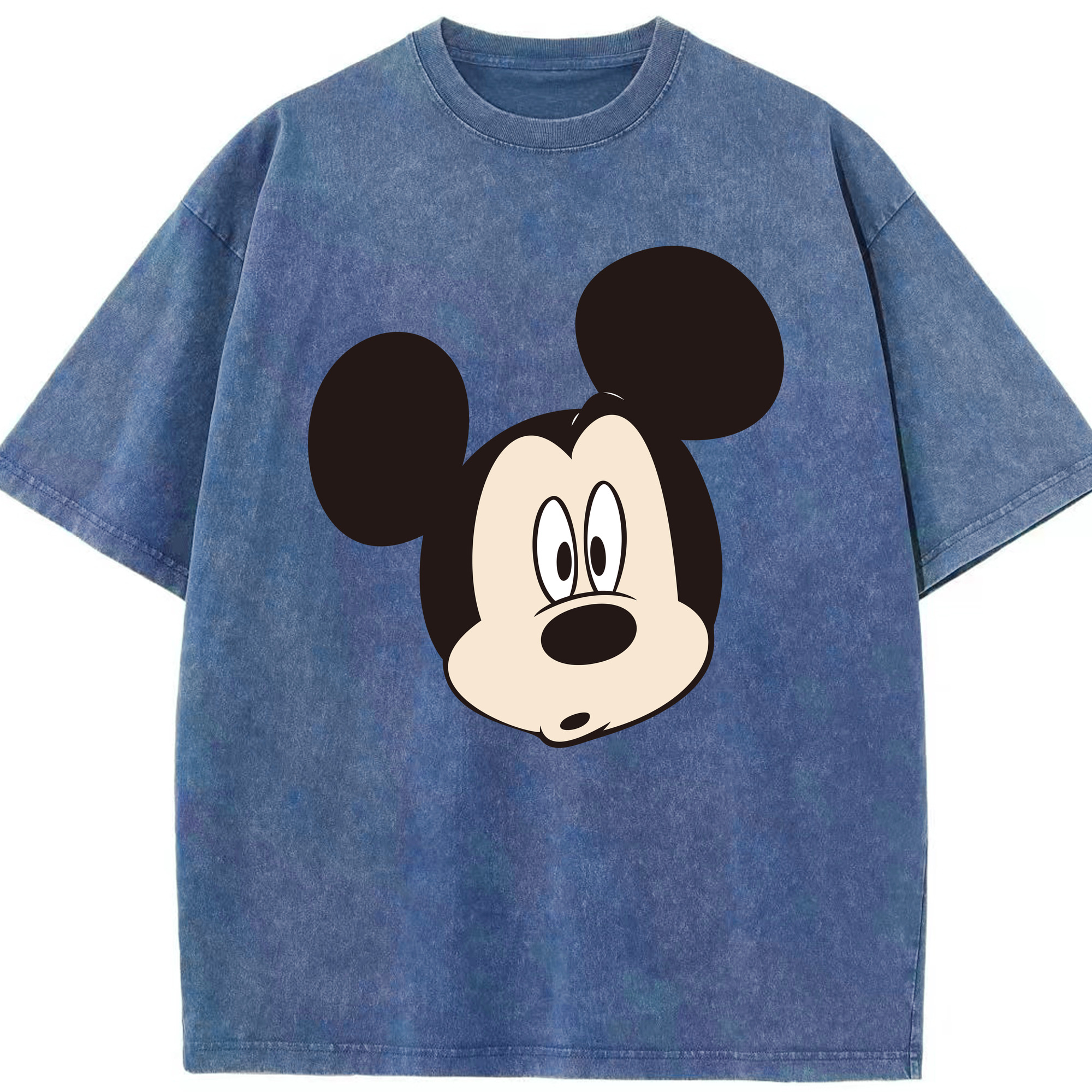 （画像用） ミッキーマウス Mickey Mouse 綿100% ヴィンテージ風 半袖Tシャツ（フロントプリント）