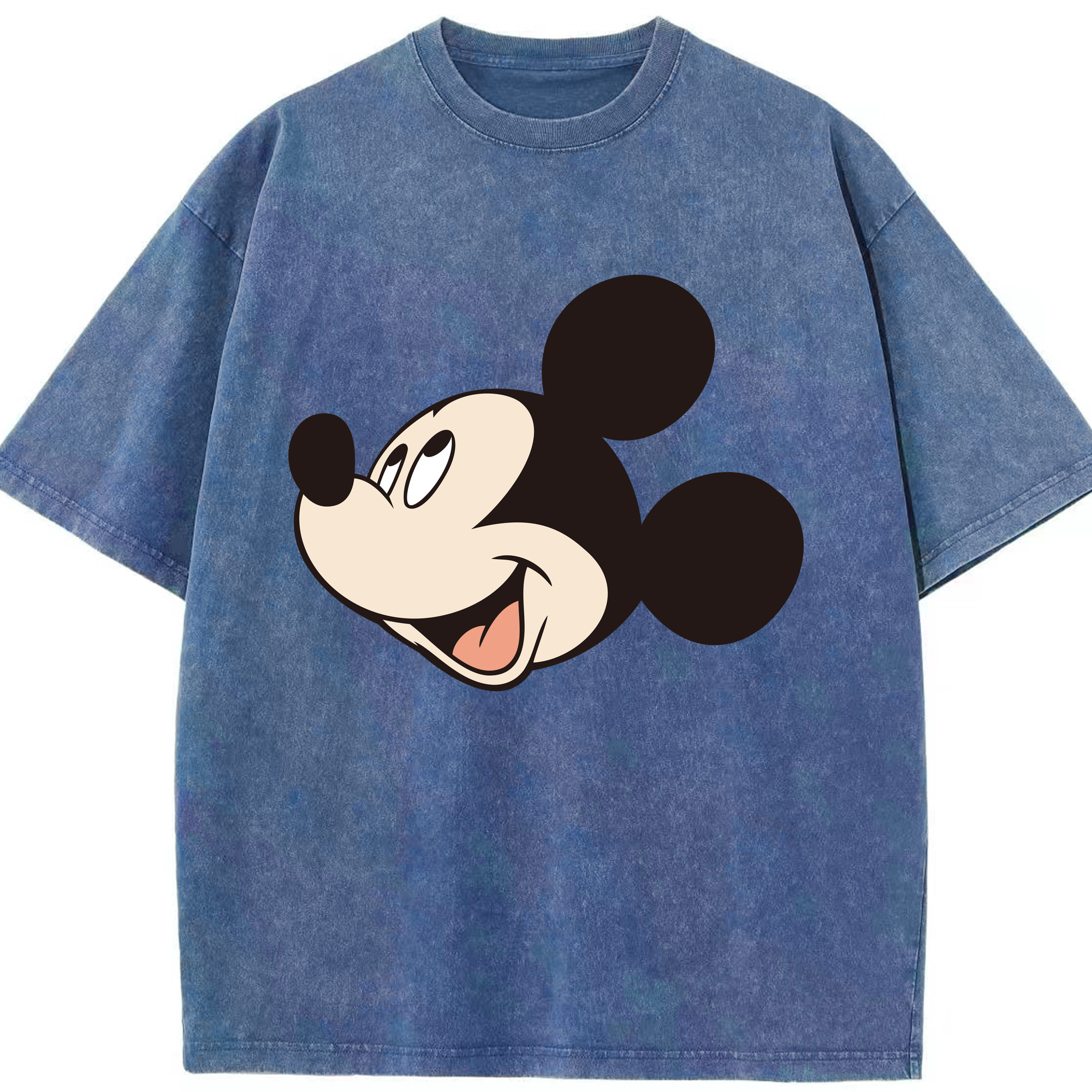 （画像用） ミッキーマウス Mickey Mouse 綿100% ヴィンテージ風 半袖Tシャツ（フロントプリント）