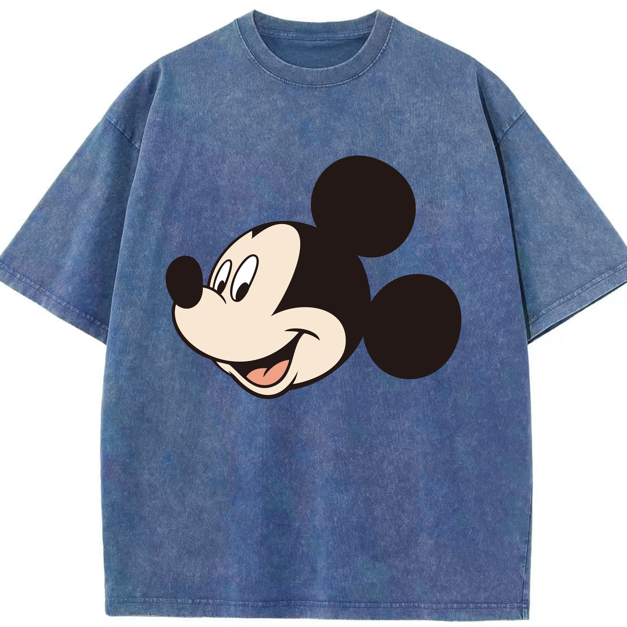（画像用） ミッキーマウス Mickey Mouse 綿100% ヴィンテージ風 半袖Tシャツ（フロントプリント）