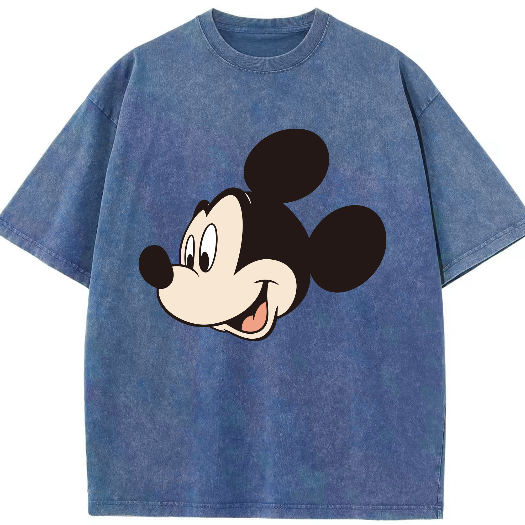 （画像用） ミッキーマウス Mickey Mouse 綿100% ヴィンテージ風 半袖Tシャツ（フロントプリント）