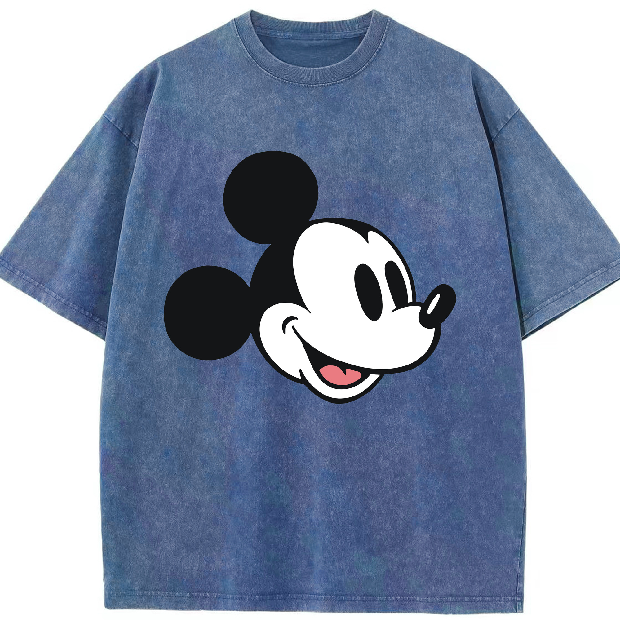 （画像用） ミッキーマウス Mickey Mouse 綿100% ヴィンテージ風 半袖Tシャツ（フロントプリント）