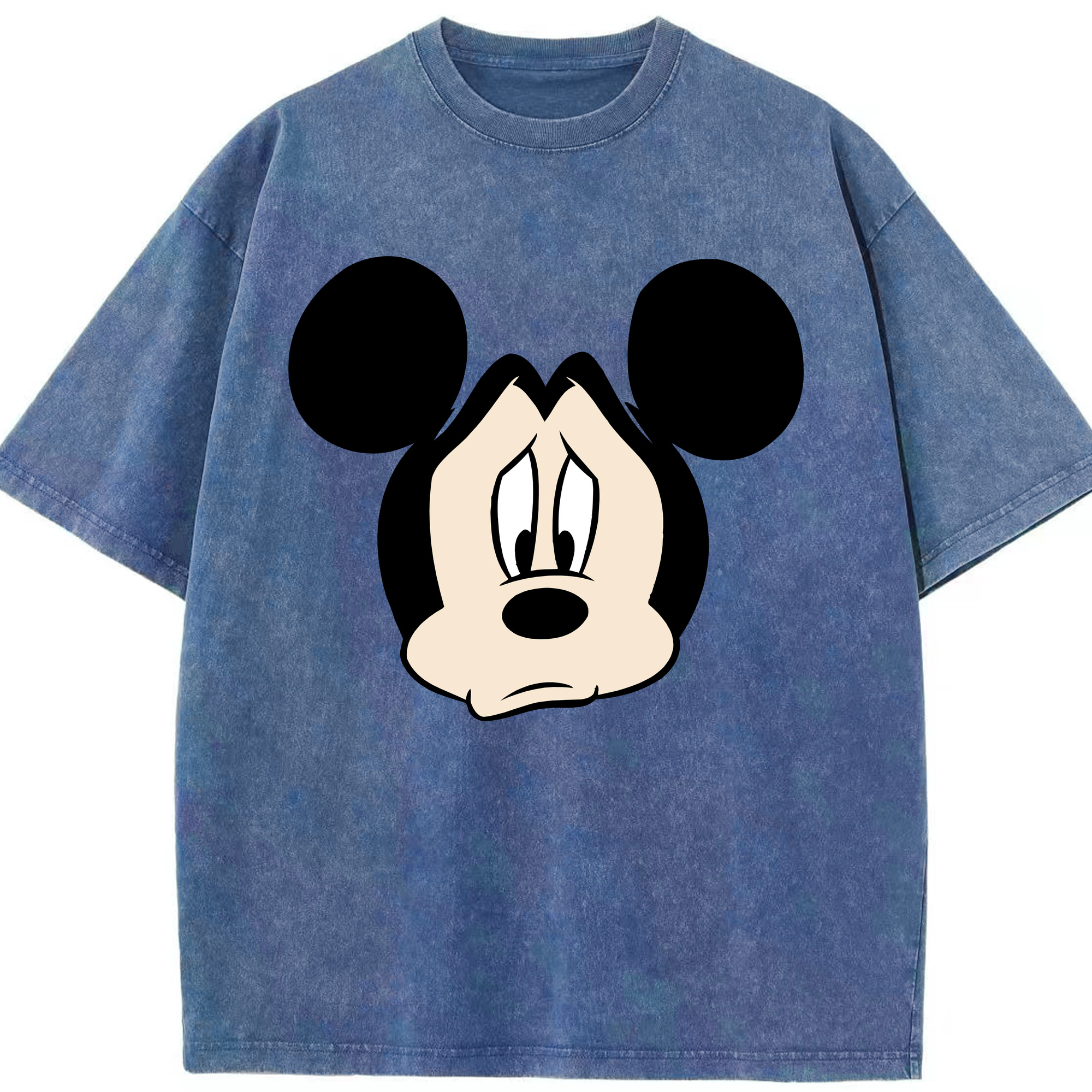 （画像用） ミッキーマウス Mickey Mouse 綿100% ヴィンテージ風 半袖Tシャツ（フロントプリント）