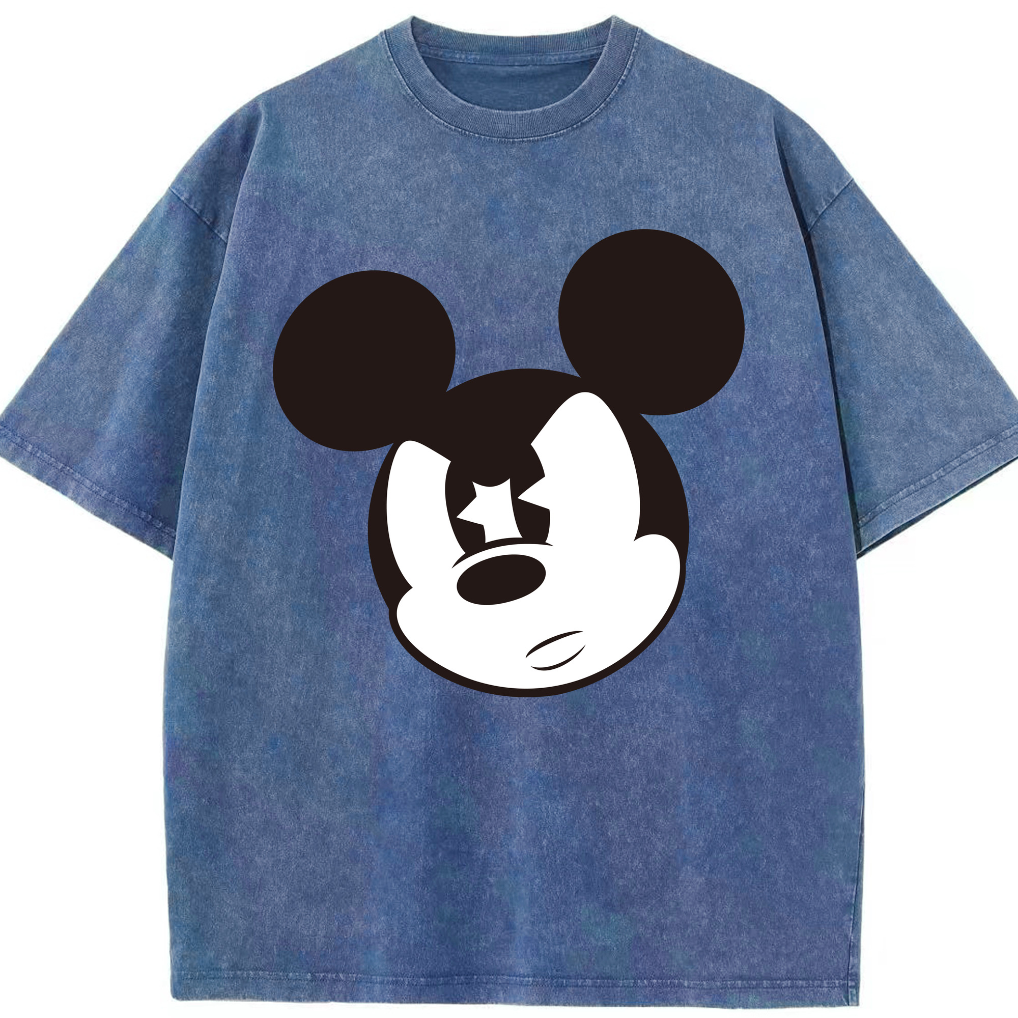 （画像用） ミッキーマウス Mickey Mouse 綿100% ヴィンテージ風 半袖Tシャツ（フロントプリント）