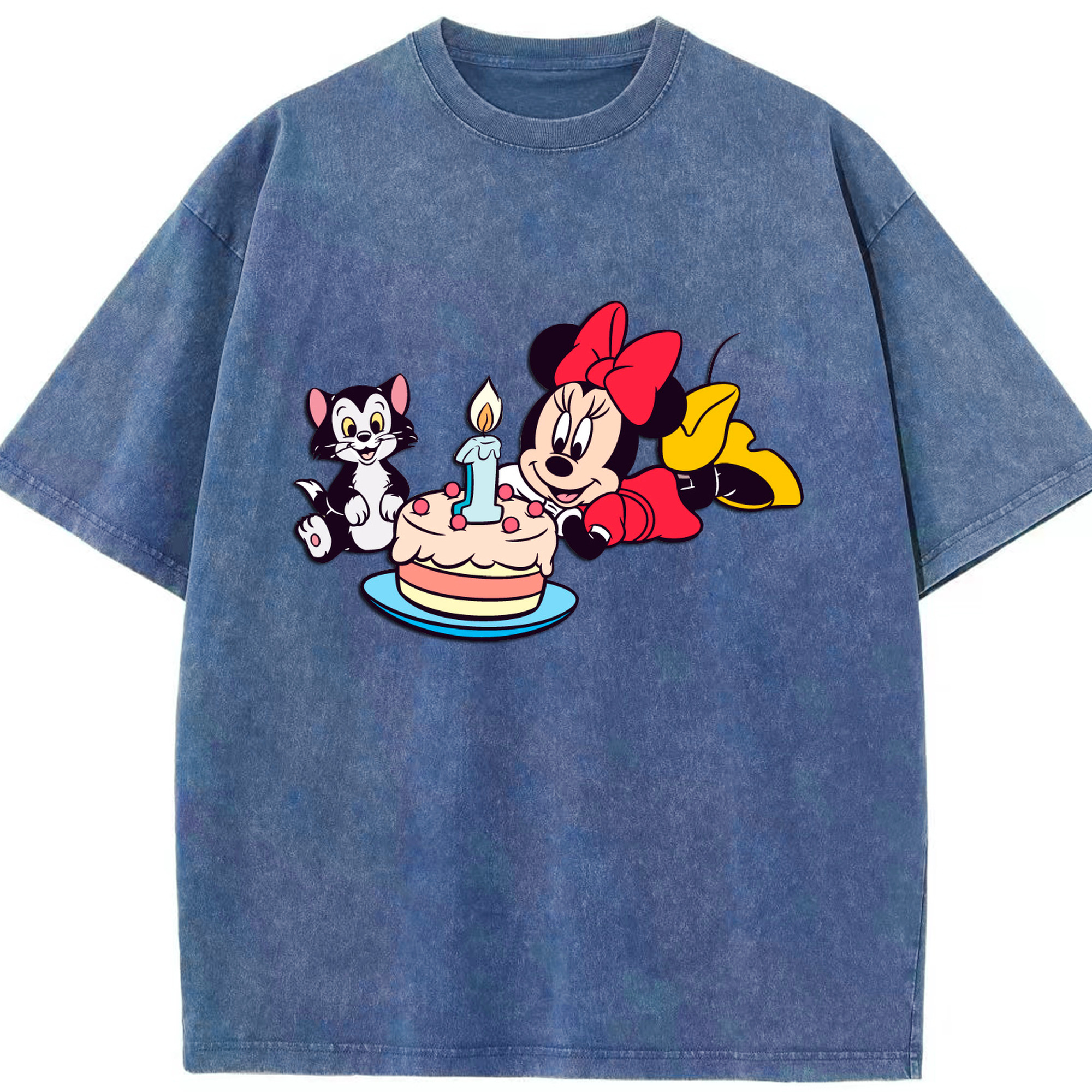 （画像用） ミッキーマウス Mickey Mouse 綿100% ヴィンテージ風 半袖Tシャツ（フロントプリント）