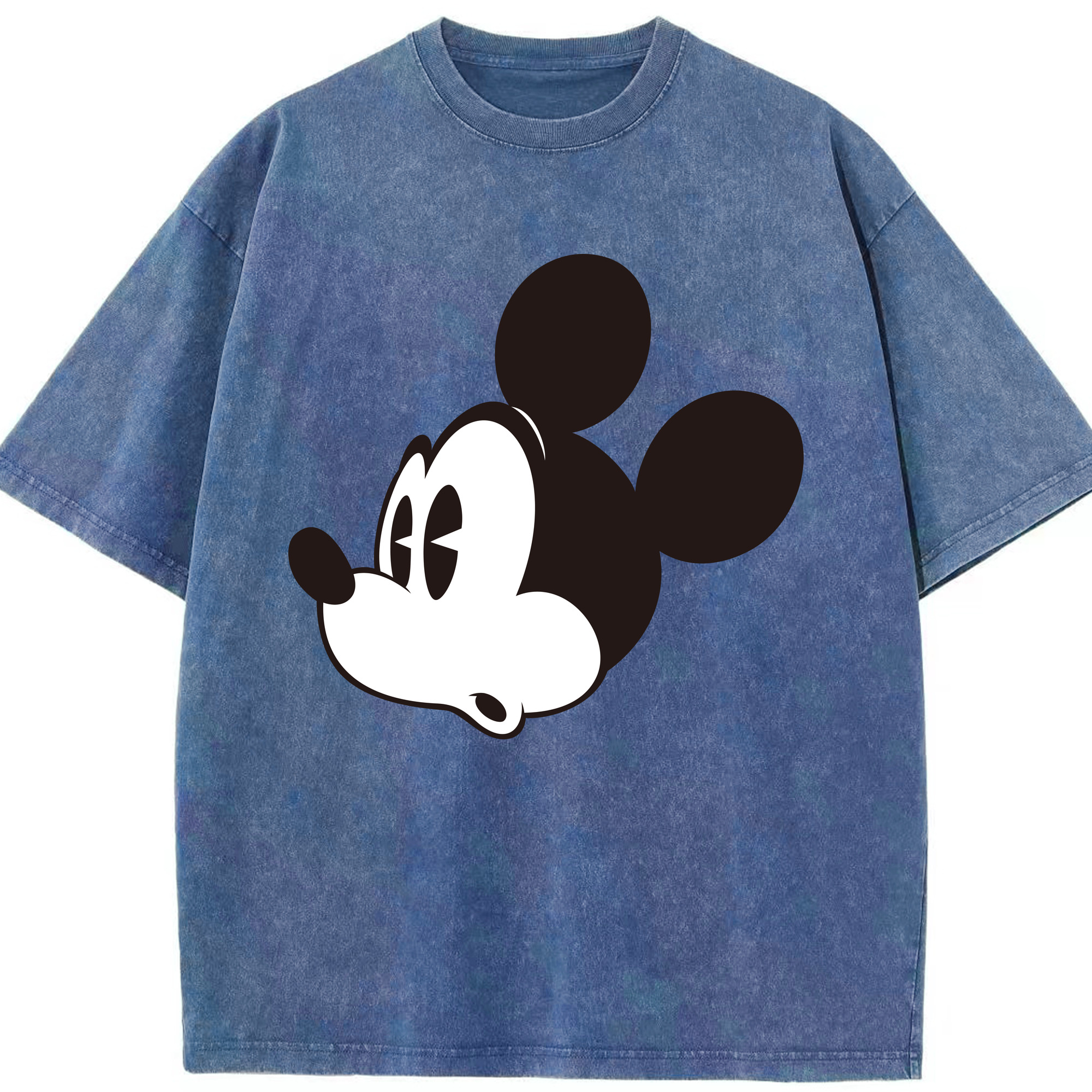 （画像用） ミッキーマウス Mickey Mouse 綿100% ヴィンテージ風 半袖Tシャツ（フロントプリント）
