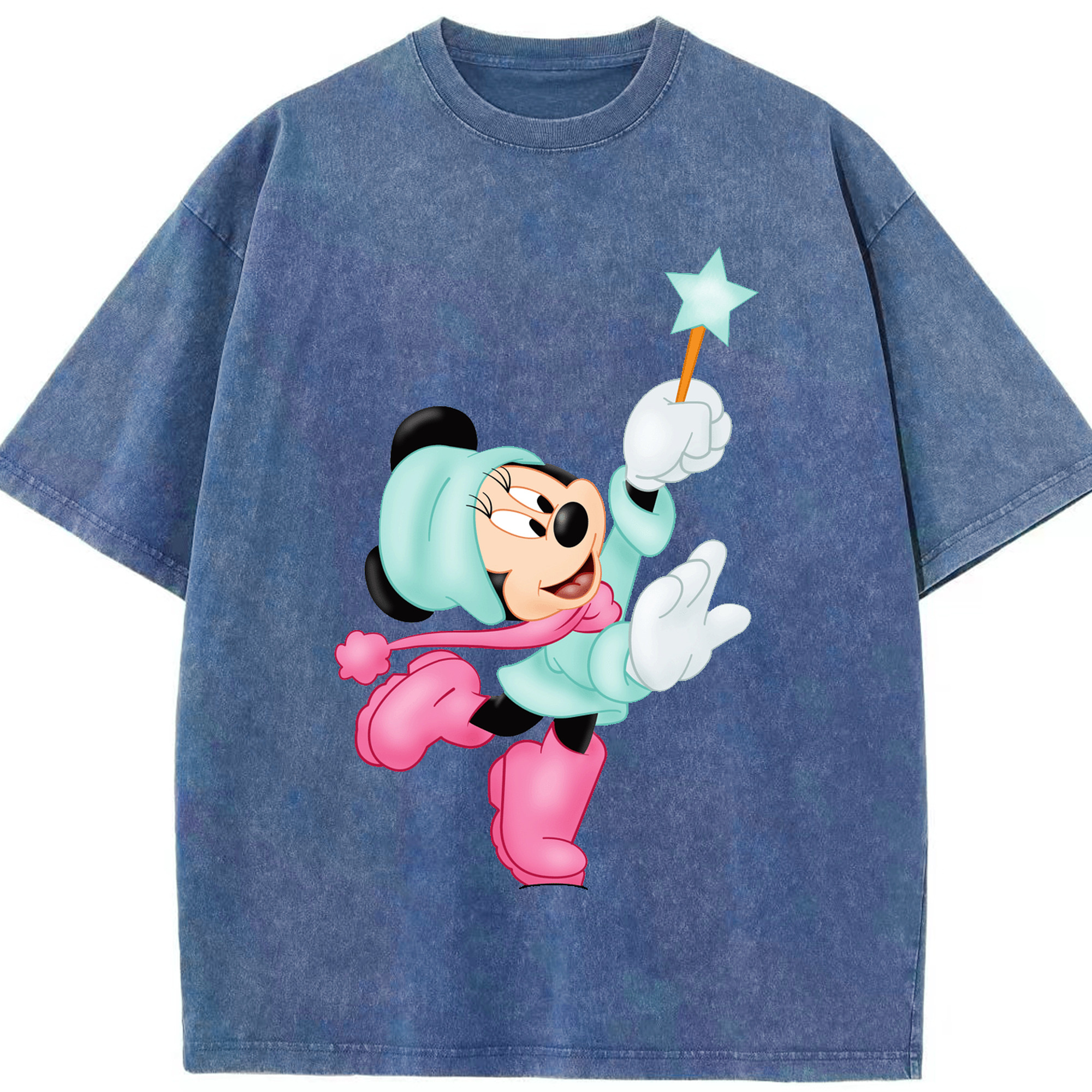 （画像用） ミッキーマウス Mickey Mouse 綿100% ヴィンテージ風 半袖Tシャツ（フロントプリント）