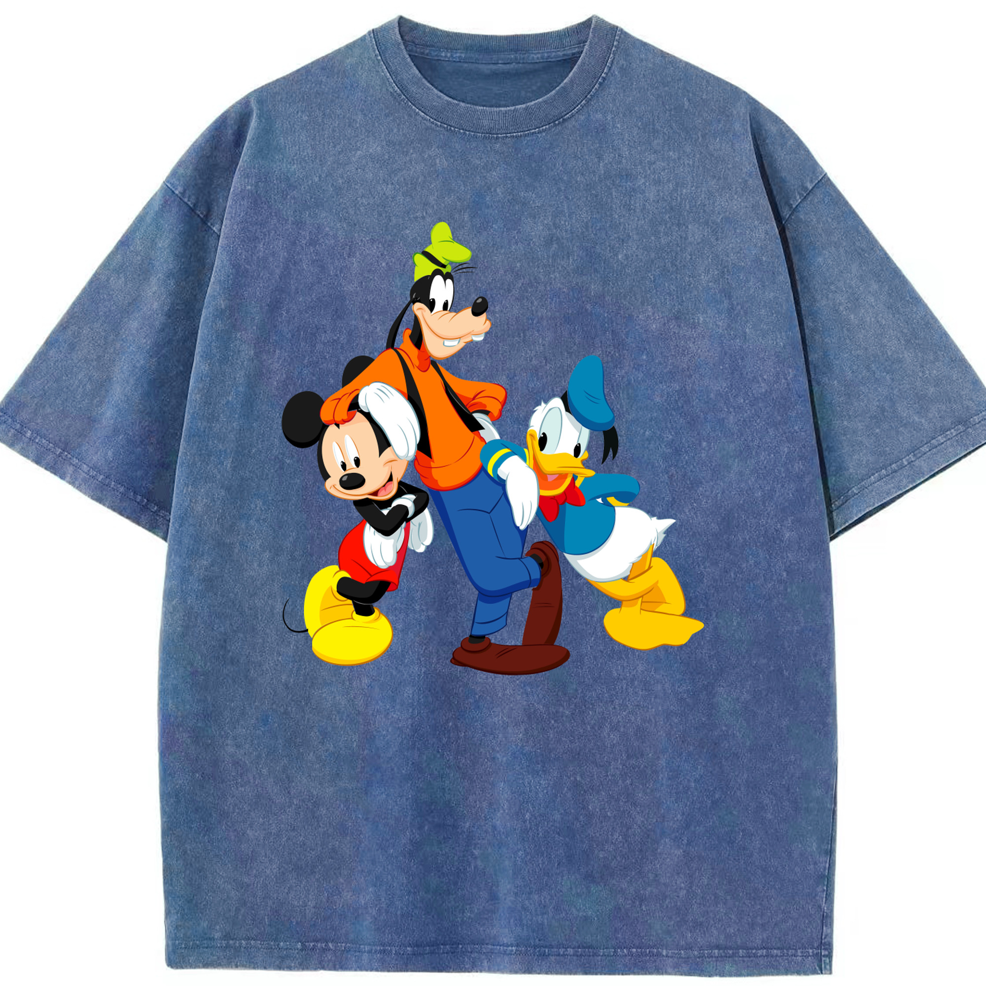 （画像用） ミッキーマウス Mickey Mouse 綿100% ヴィンテージ風 半袖Tシャツ（フロントプリント）