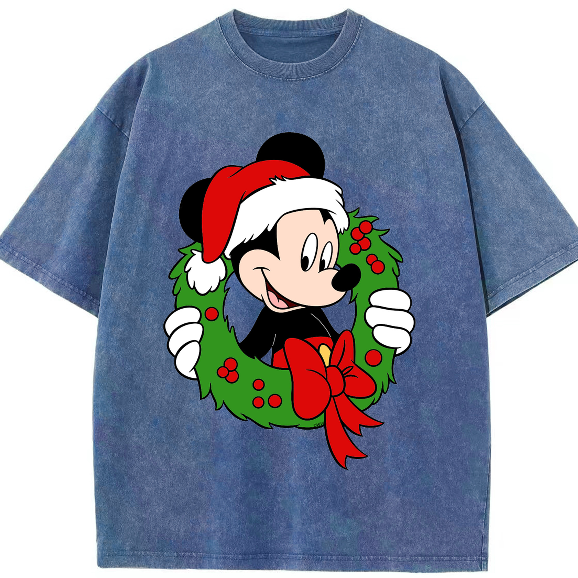 （画像用） ミッキーマウス Mickey Mouse 綿100% ヴィンテージ風 半袖Tシャツ（フロントプリント）