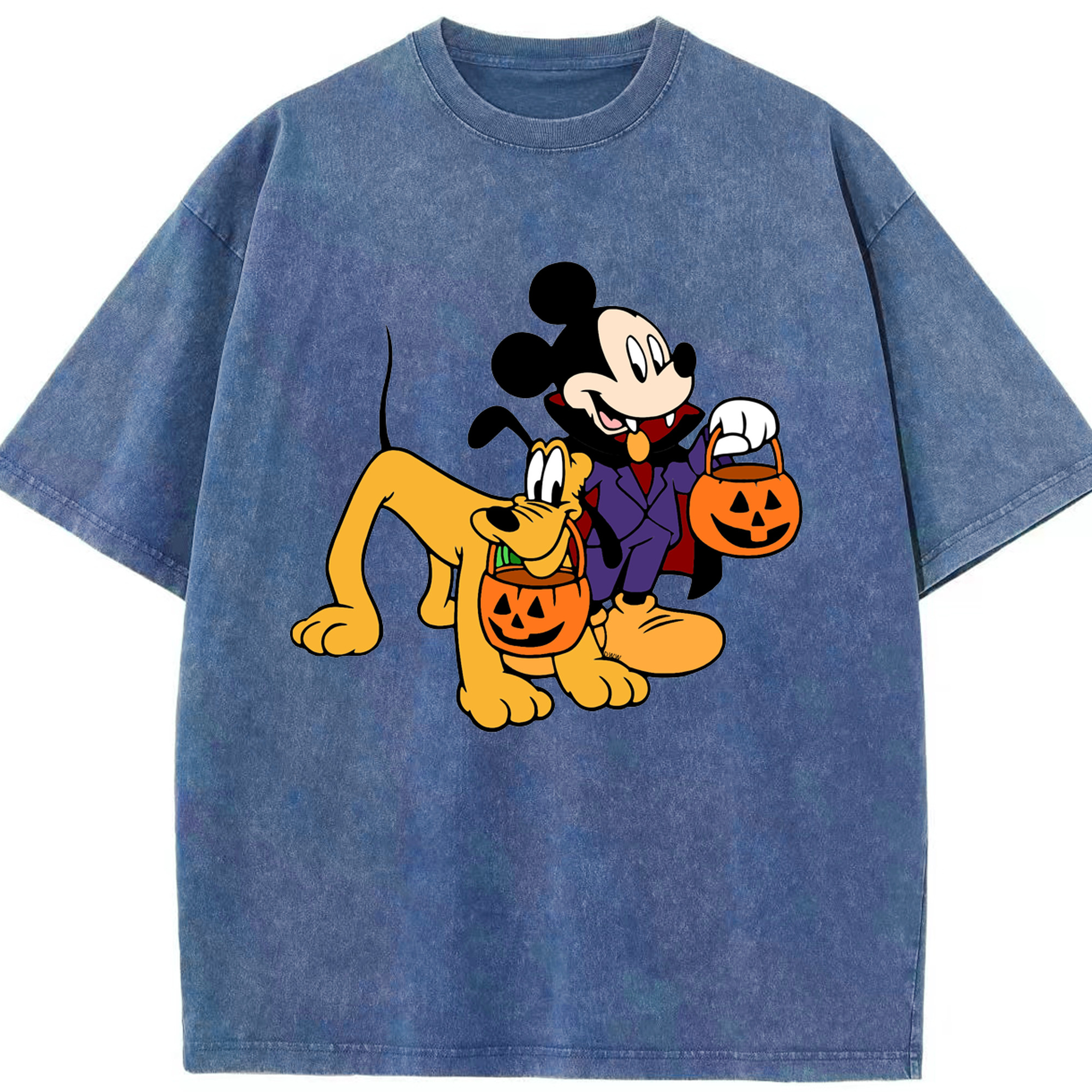 （画像用） ミッキーマウス Mickey Mouse 綿100% ヴィンテージ風 半袖Tシャツ（フロントプリント）
