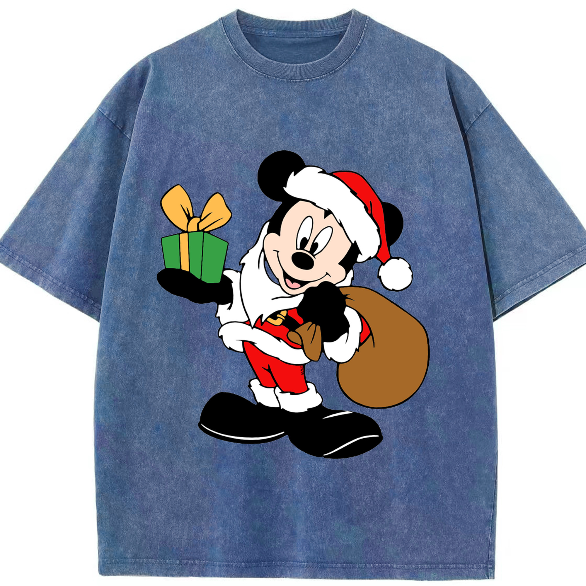 （画像用） ミッキーマウス Mickey Mouse 綿100% ヴィンテージ風 半袖Tシャツ（フロントプリント）