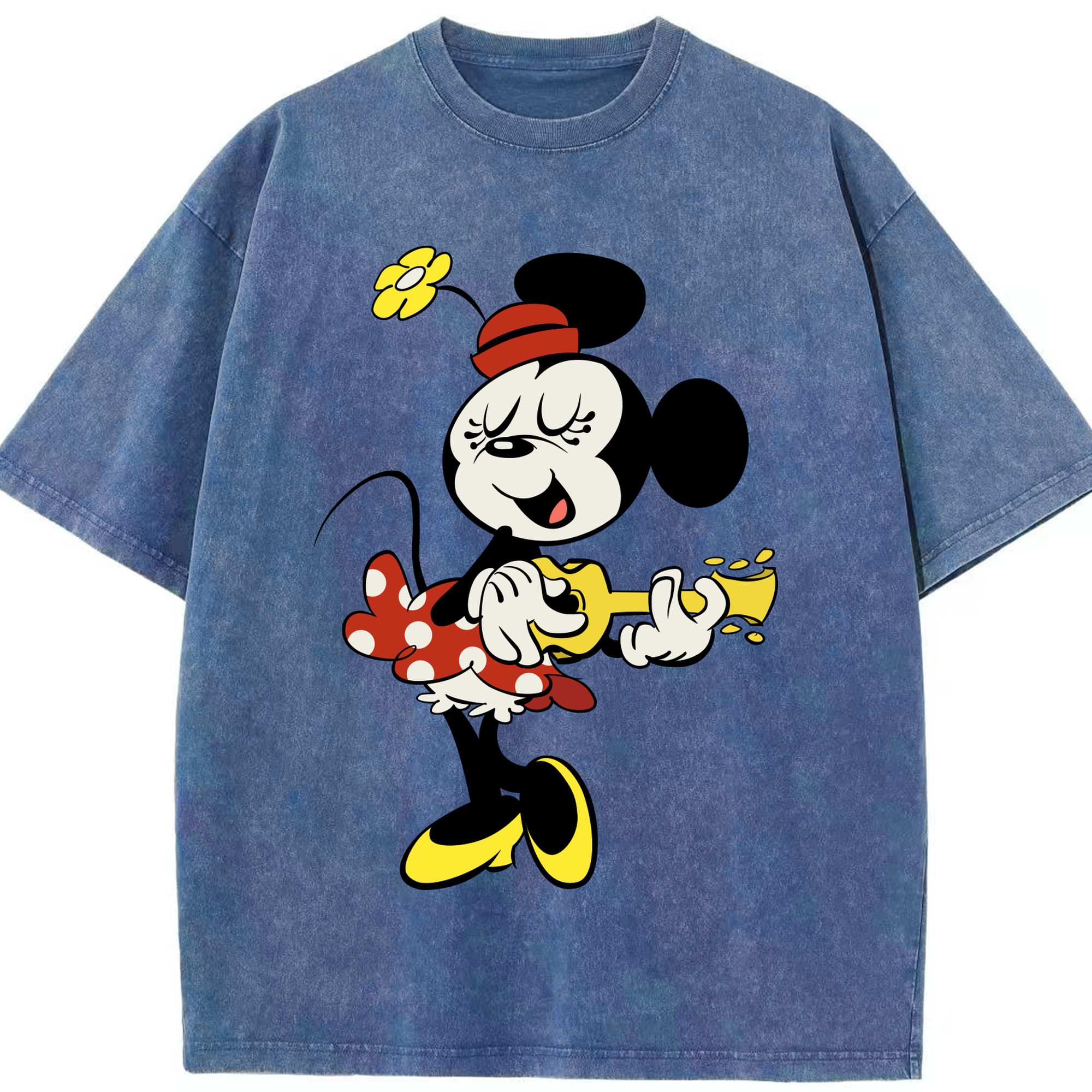 （画像用） ミッキーマウス Mickey Mouse 綿100% ヴィンテージ風 半袖Tシャツ（フロントプリント）