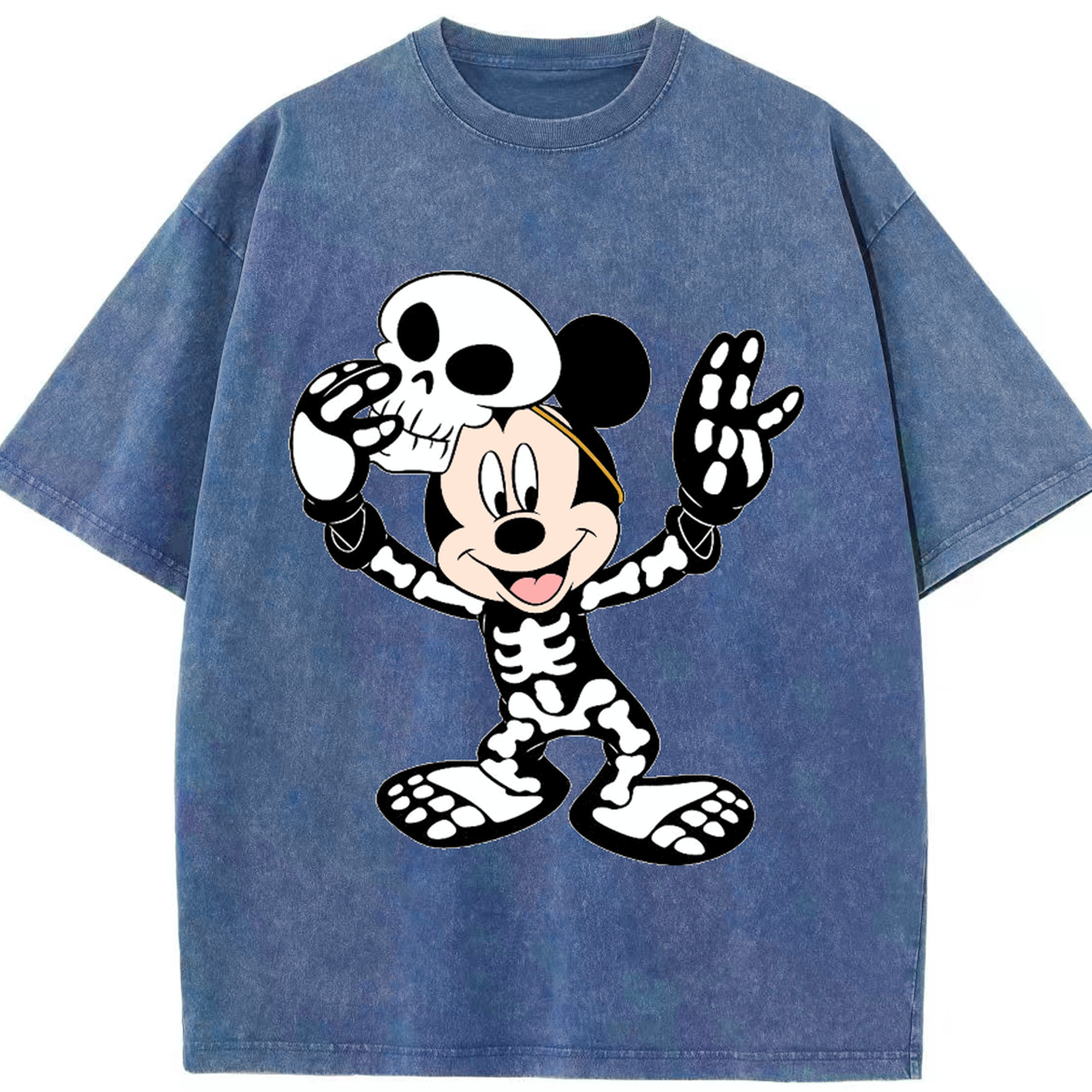 （画像用） ミッキーマウス Mickey Mouse 綿100% ヴィンテージ風 半袖Tシャツ（フロントプリント）