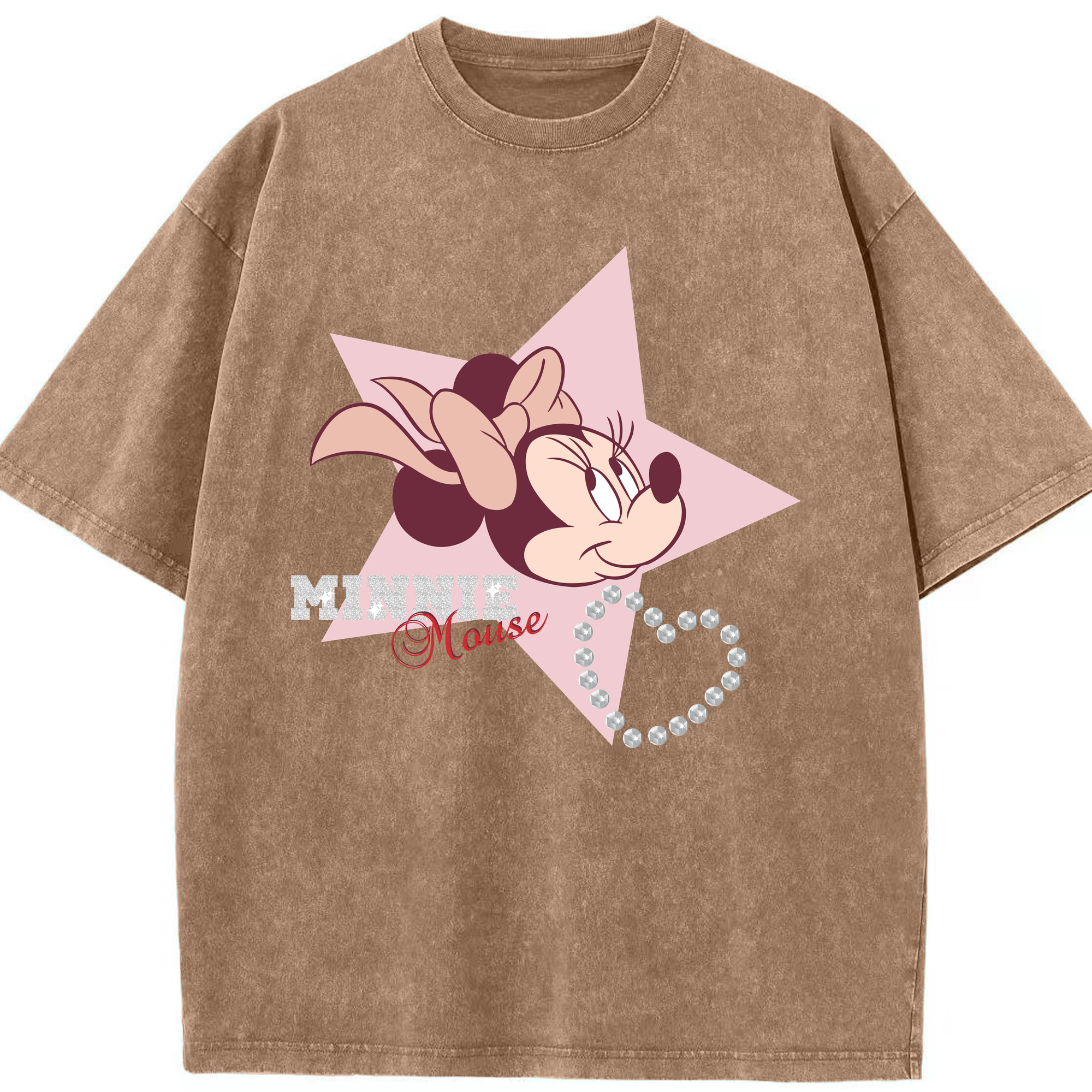 （画像用） ミッキーマウス Mickey Mouse 綿100% ヴィンテージ風 半袖Tシャツ（フロントプリント）