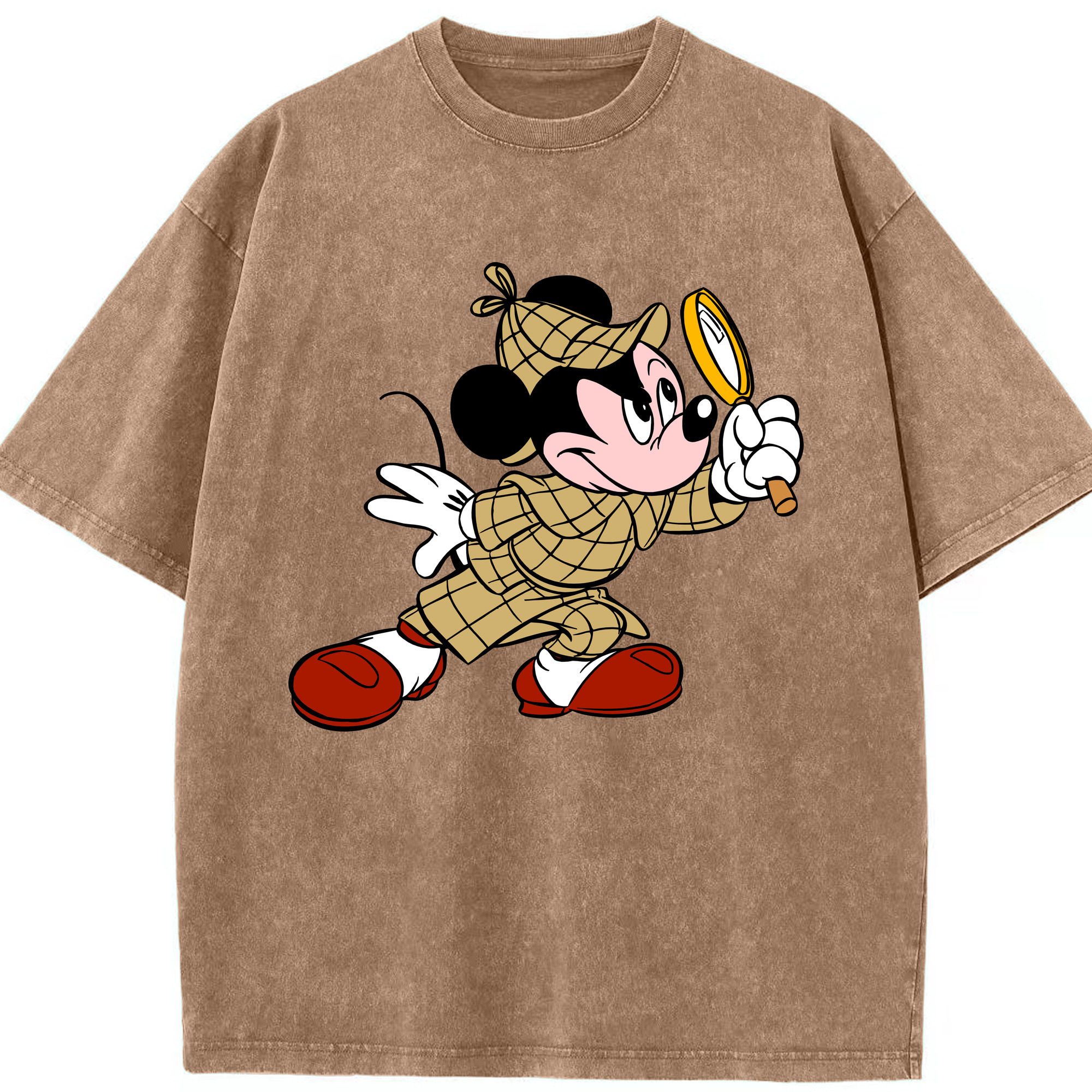 （画像用） ミッキーマウス Mickey Mouse 綿100% ヴィンテージ風 半袖Tシャツ（フロントプリント）