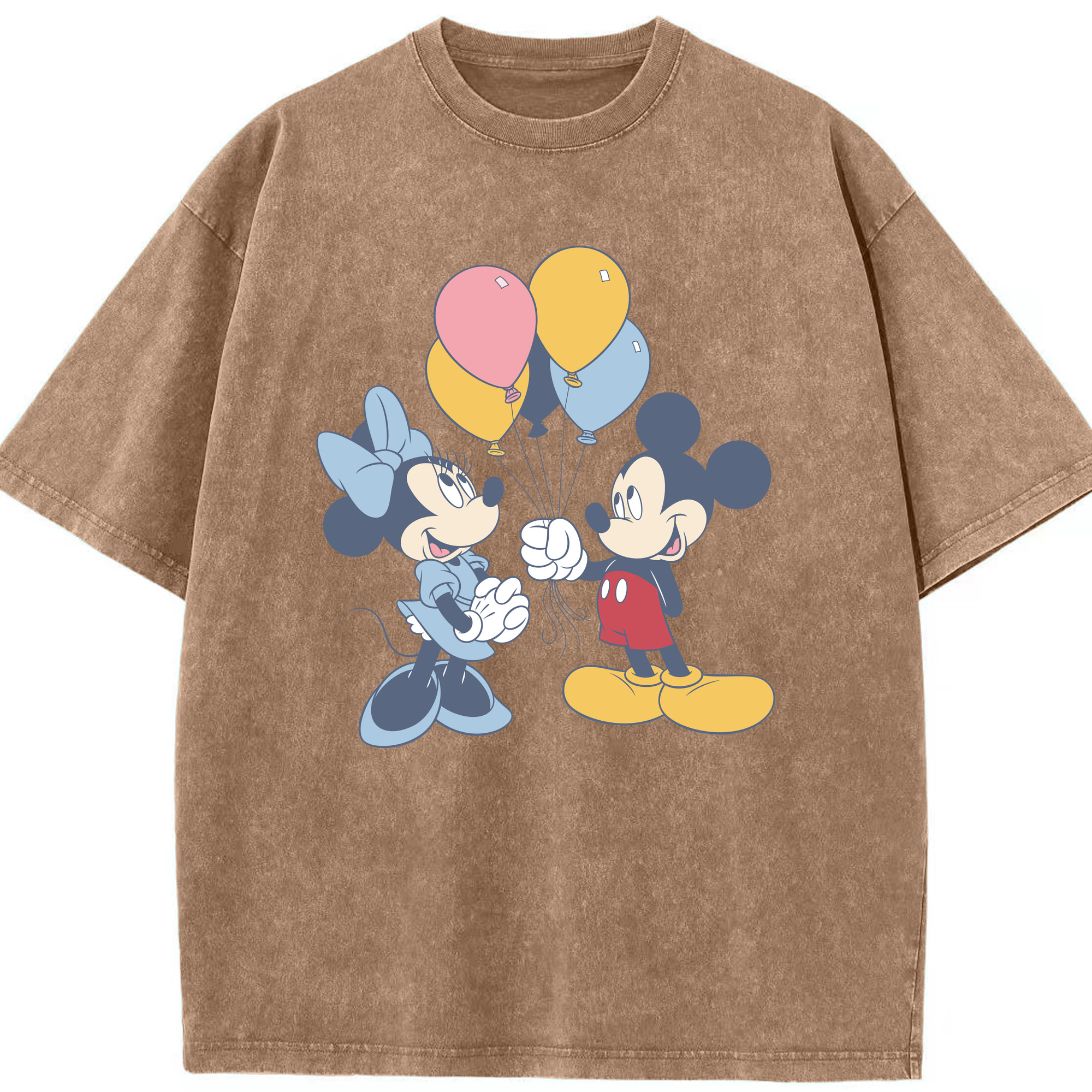 （画像用） ミッキーマウス Mickey Mouse 綿100% ヴィンテージ風 半袖Tシャツ（フロントプリント）