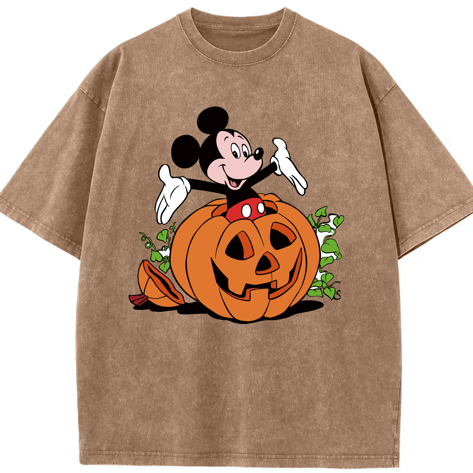 （画像用） ミッキーマウス Mickey Mouse 綿100% ヴィンテージ風 半袖Tシャツ（フロントプリント）