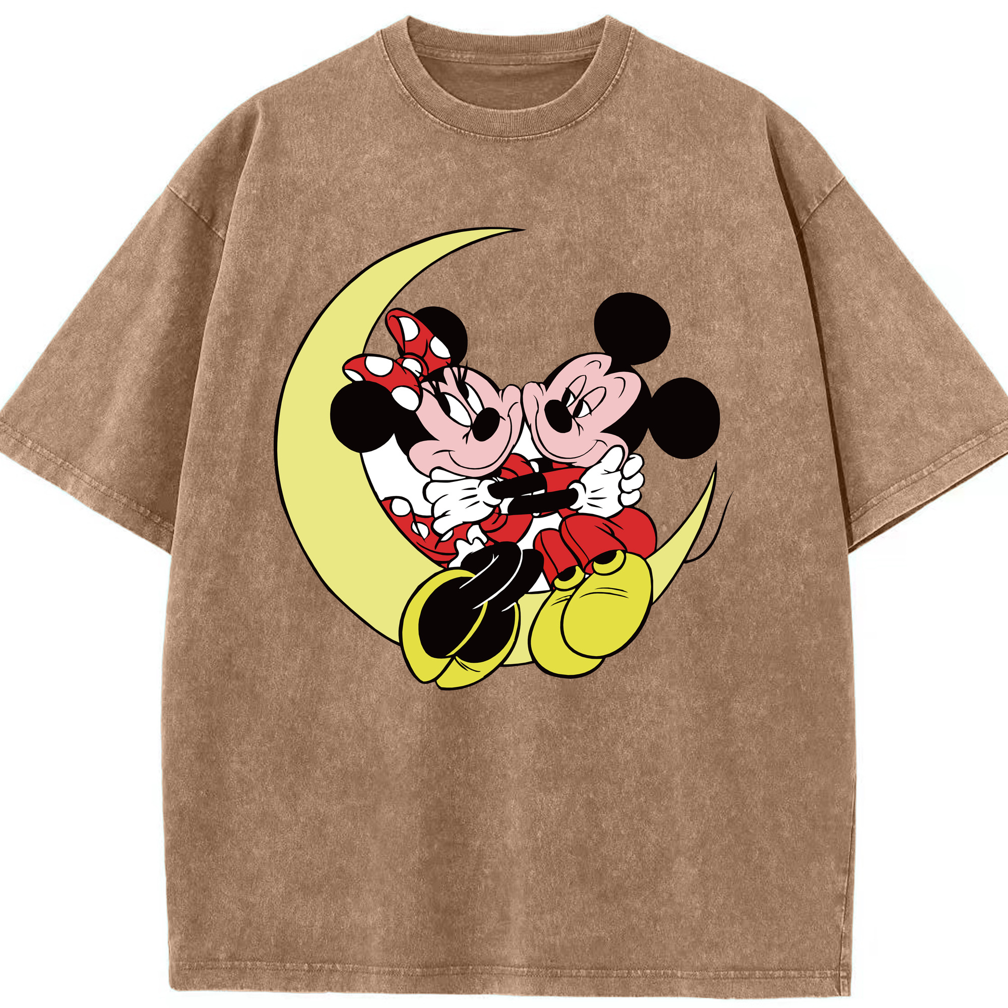 ミッキーマウス Mickey Mouse 綿100% ヴィンテージ風 半袖Tシャツ（フロントプリント）