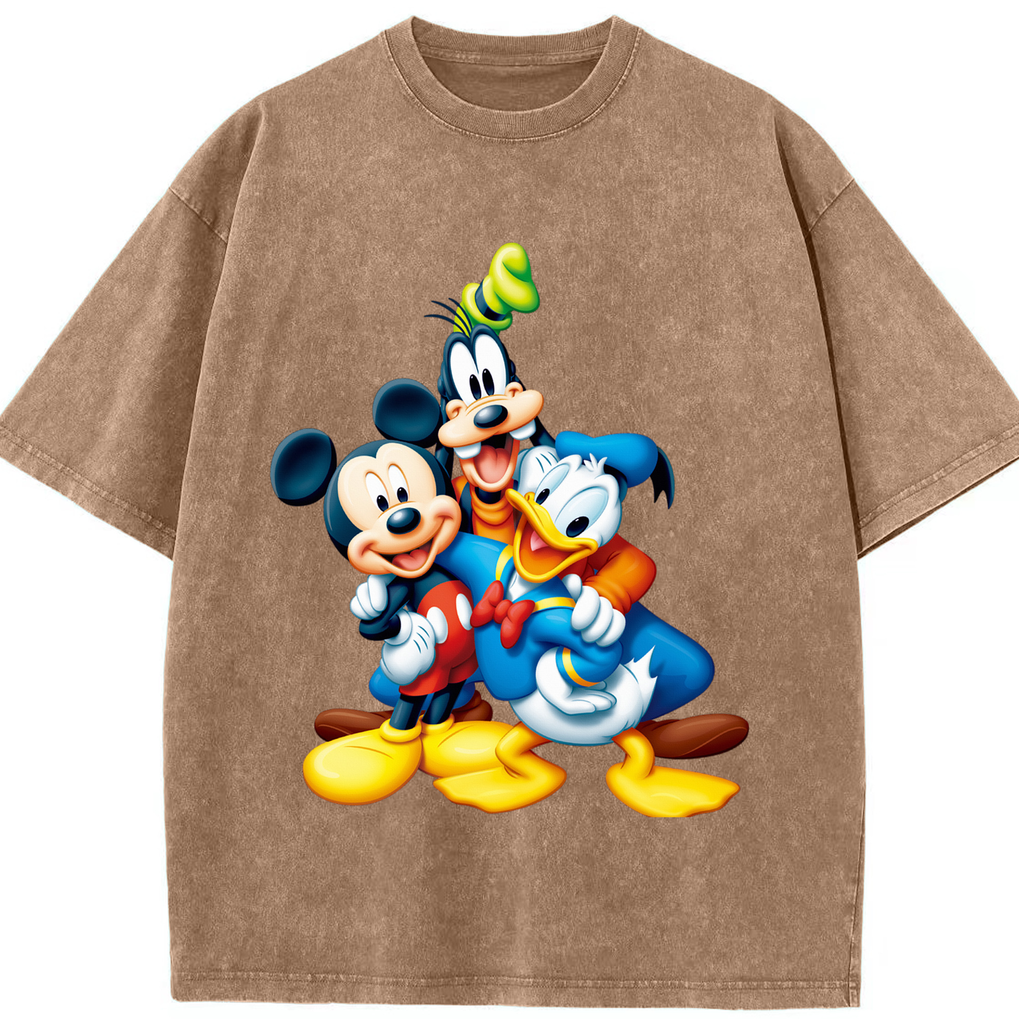 （画像用） ミッキーマウス Mickey Mouse 綿100% ヴィンテージ風 半袖Tシャツ（フロントプリント）