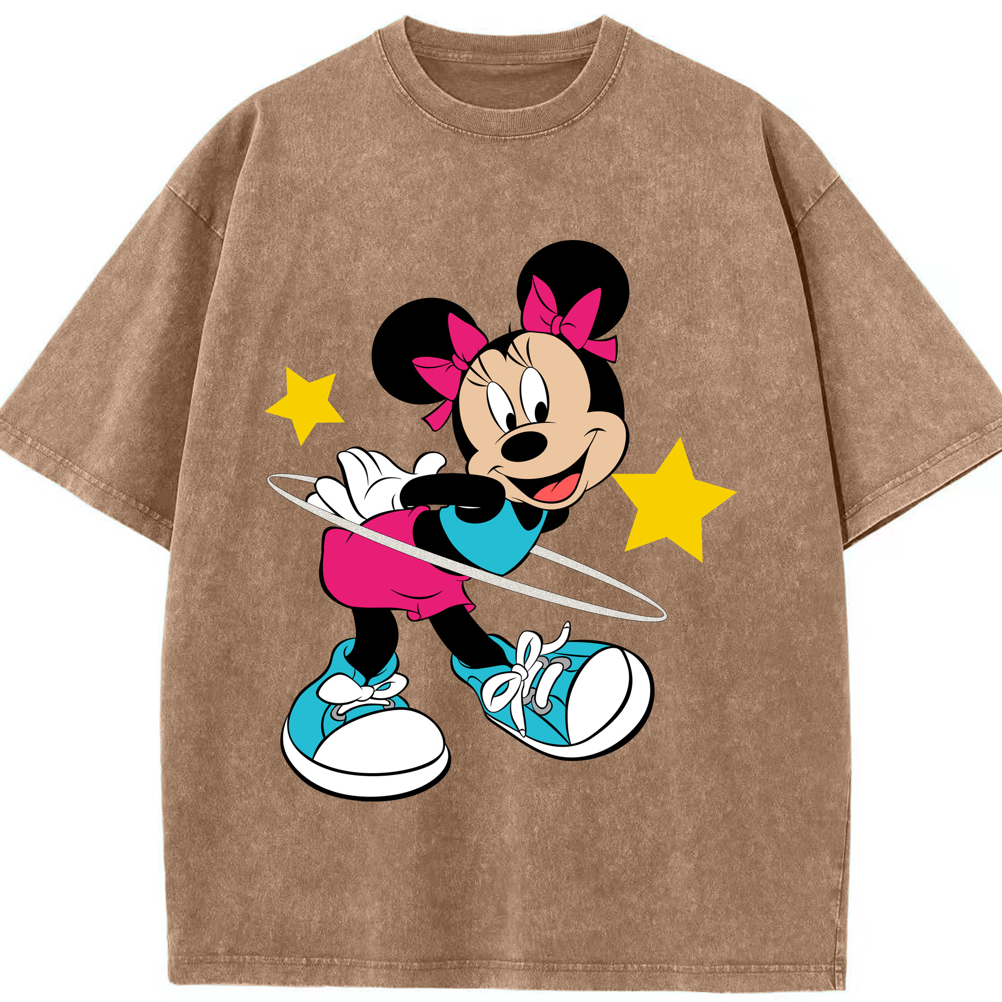 （画像用） ミッキーマウス Mickey Mouse 綿100% ヴィンテージ風 半袖Tシャツ（フロントプリント）