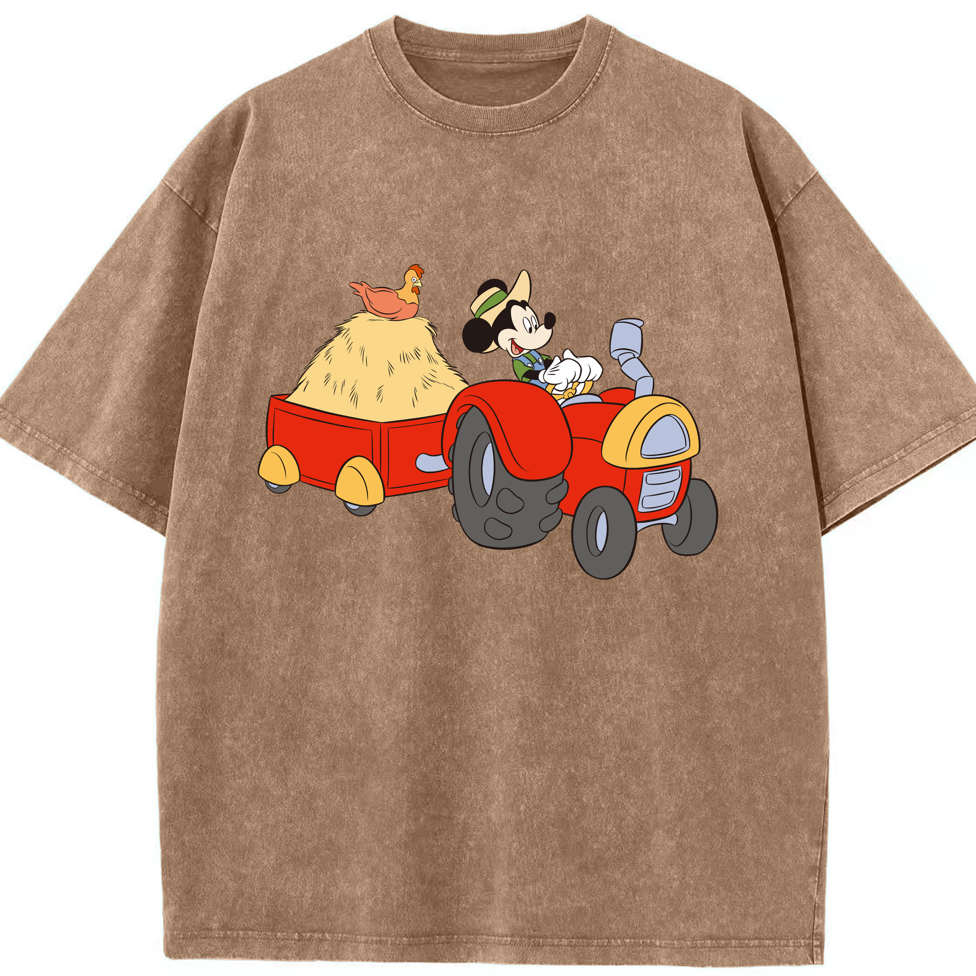 （画像用） ミッキーマウス Mickey Mouse 綿100% ヴィンテージ風 半袖Tシャツ（フロントプリント）