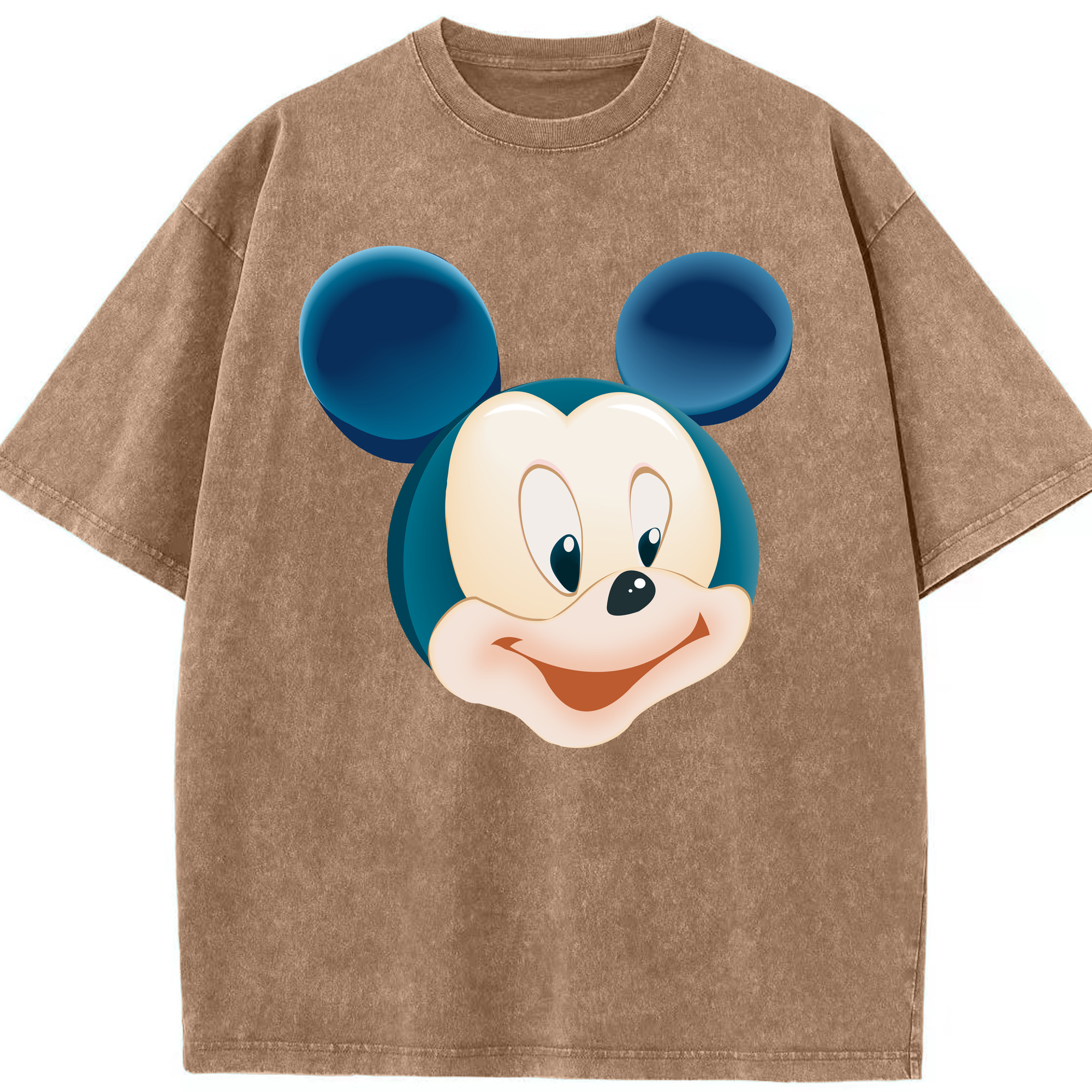 （画像用） ミッキーマウス Mickey Mouse 綿100% ヴィンテージ風 半袖Tシャツ（フロントプリント）